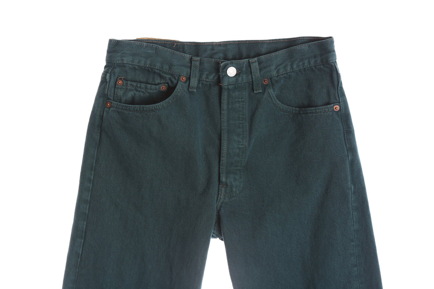 Vintage 501 Levi's Green Denim Pants - Made in USA