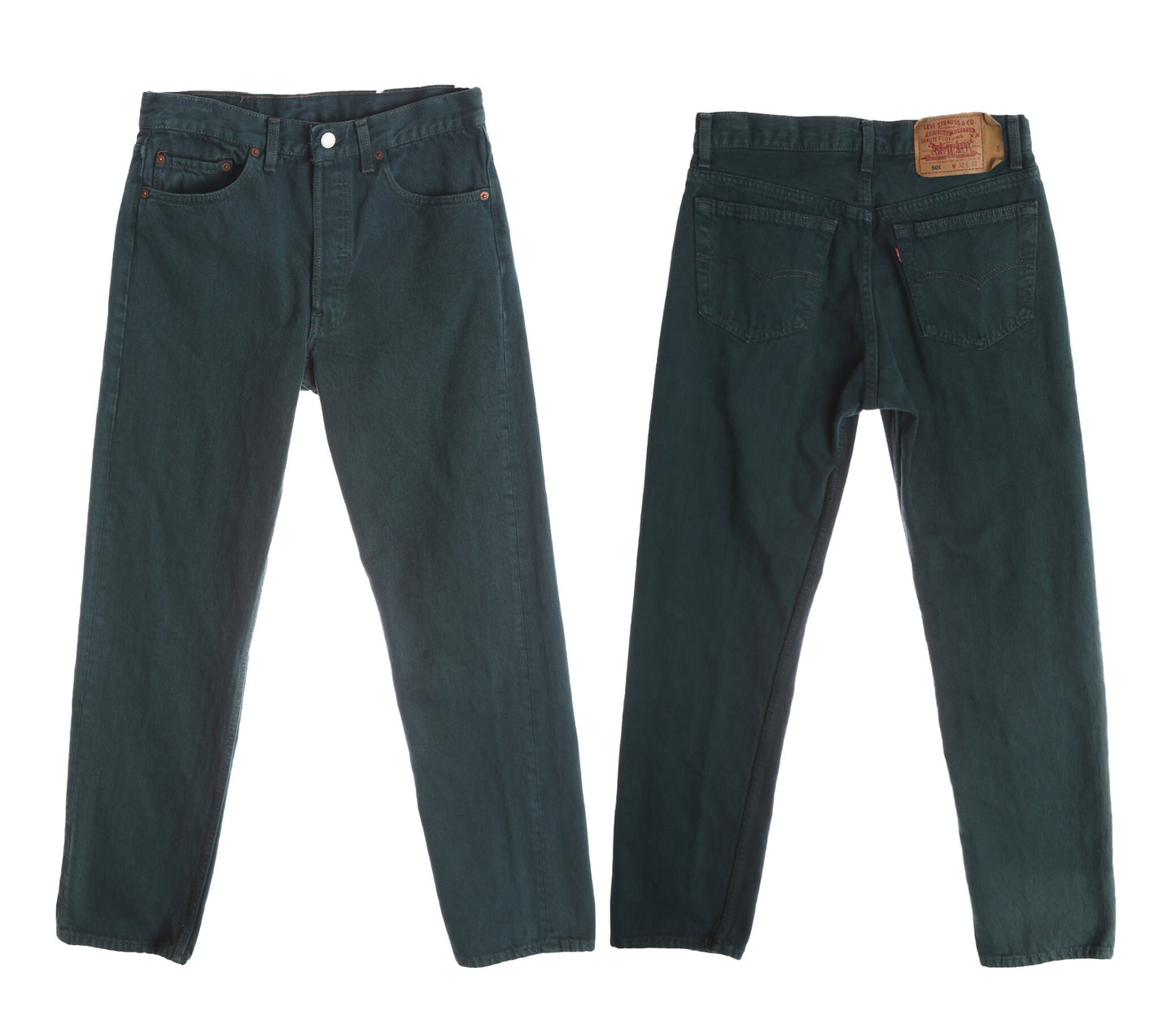 Vintage 501 Levi's Green Denim Pants - Made in USA