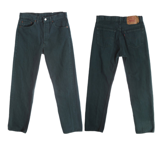 Vintage 501 Levi's Green Denim Pants - Made in USA