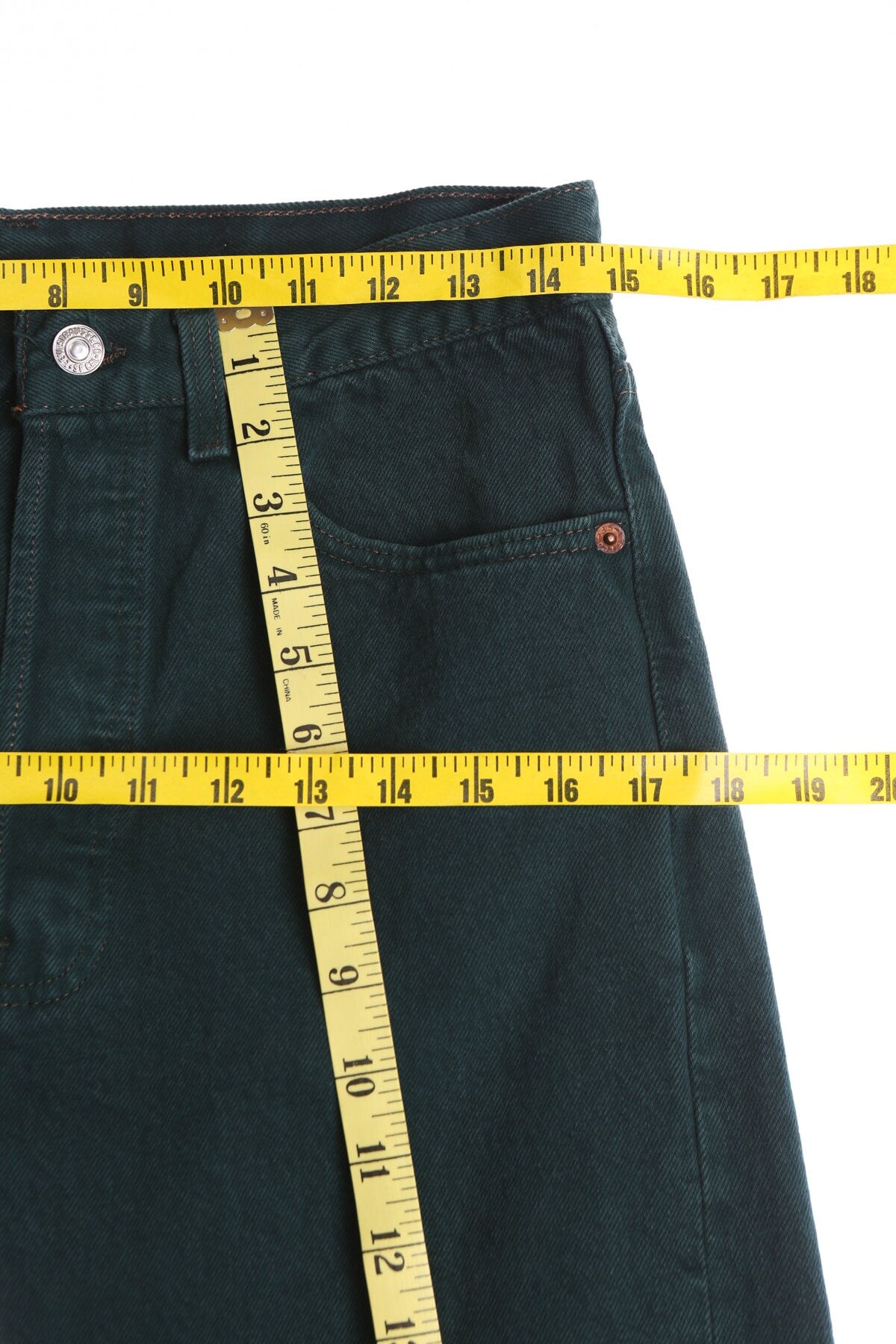 Vintage 501 Levi's Green Denim Pants - Made in USA