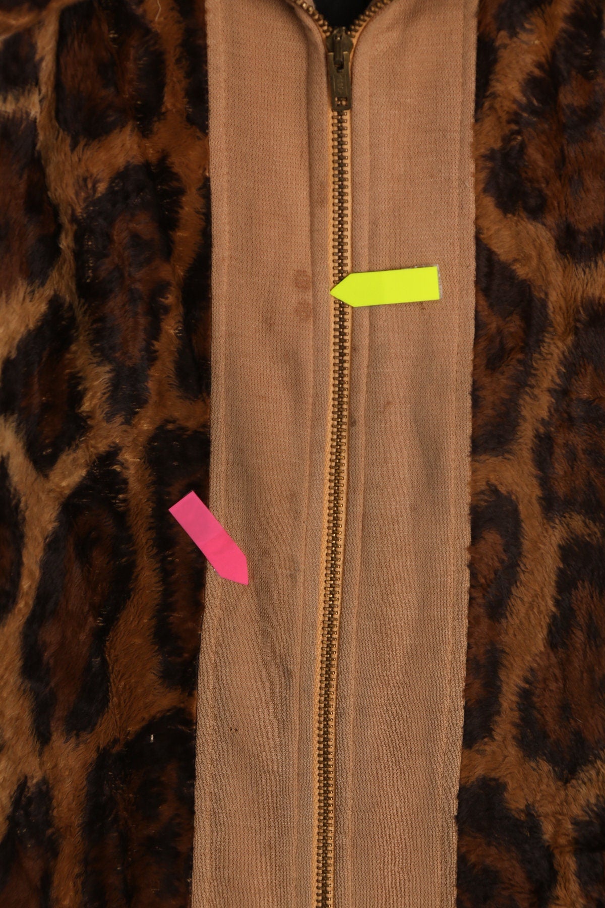 70's Women Jacket  - Leopard Print - Faux Fur