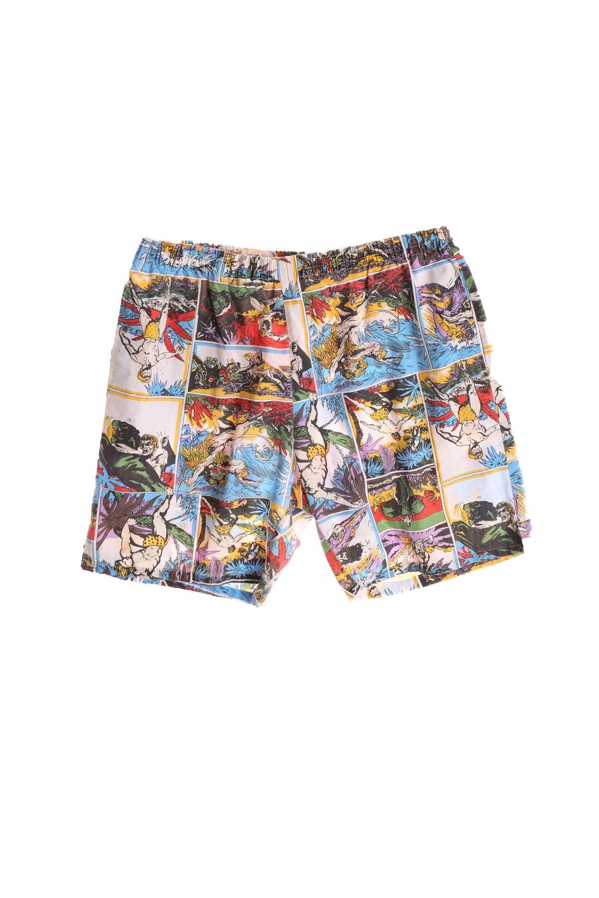 Vintage Comic Graphic Shorts - Jungle Theme - Era ( 80's - 90's )