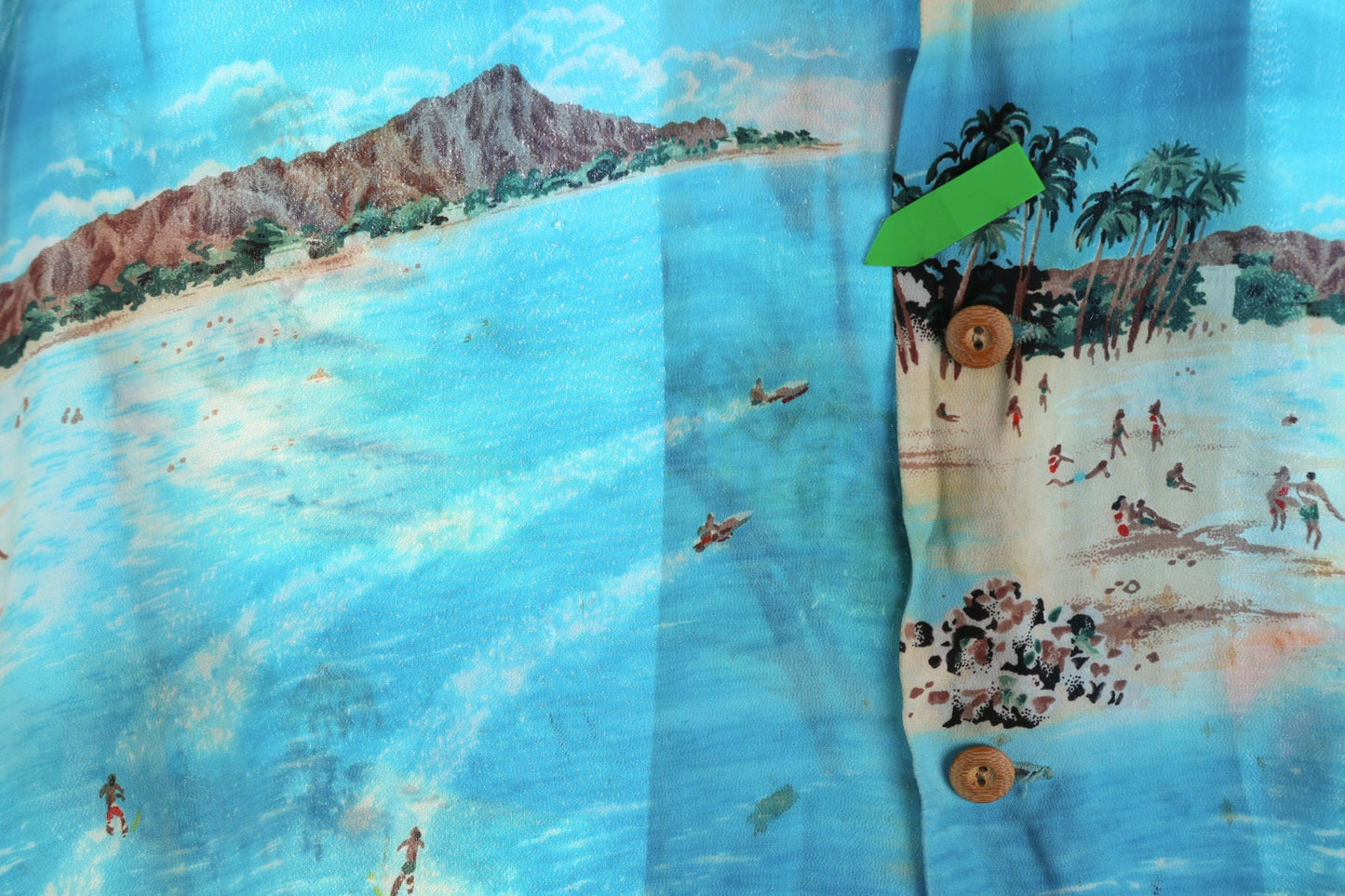Vintage Men's Blue Hawaiian Shirt By Aolani