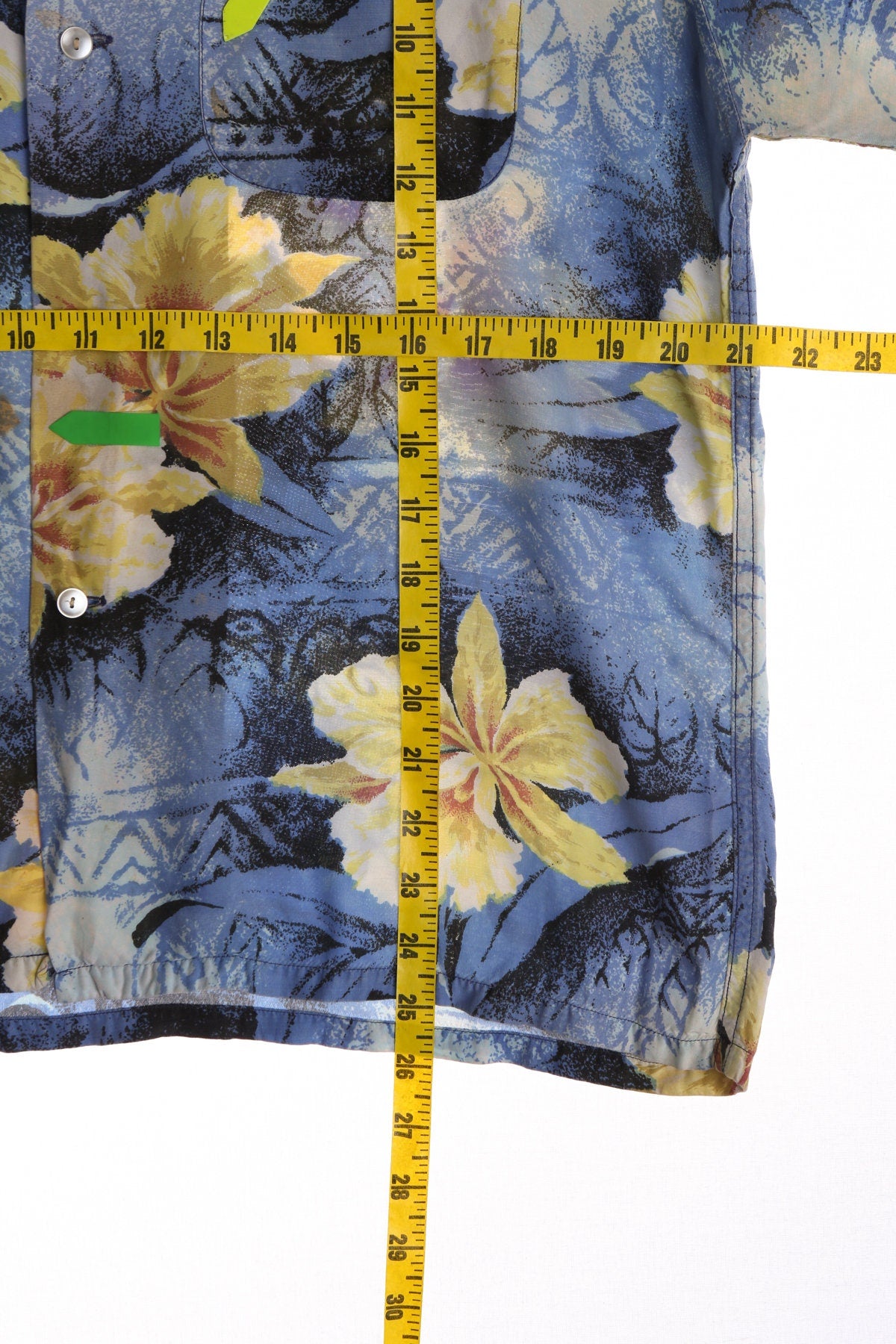 Yellow Floral Print Vintage Men's Hawaiian Shirt