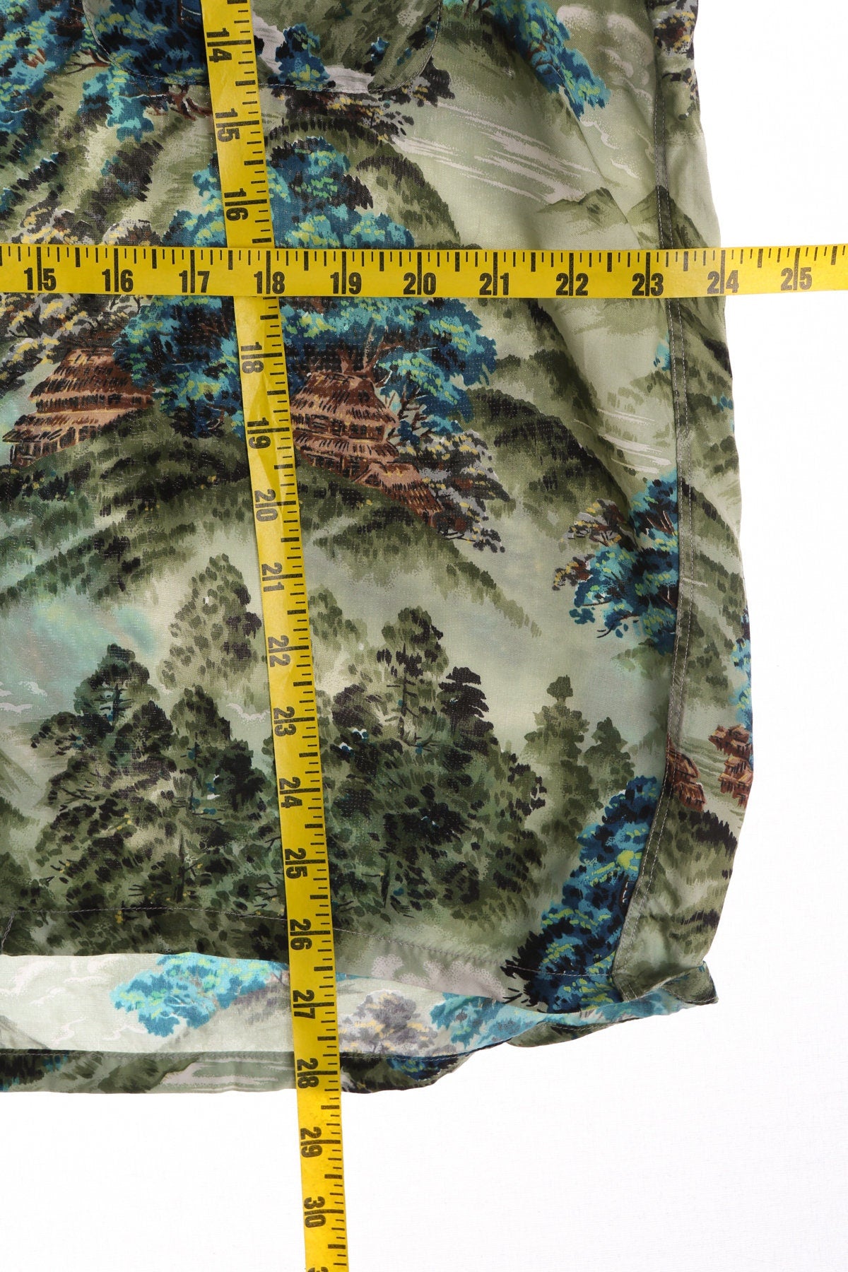 Vintage Men's Hawaiian Shirt With Forest Print - By Bardon of Hollywood