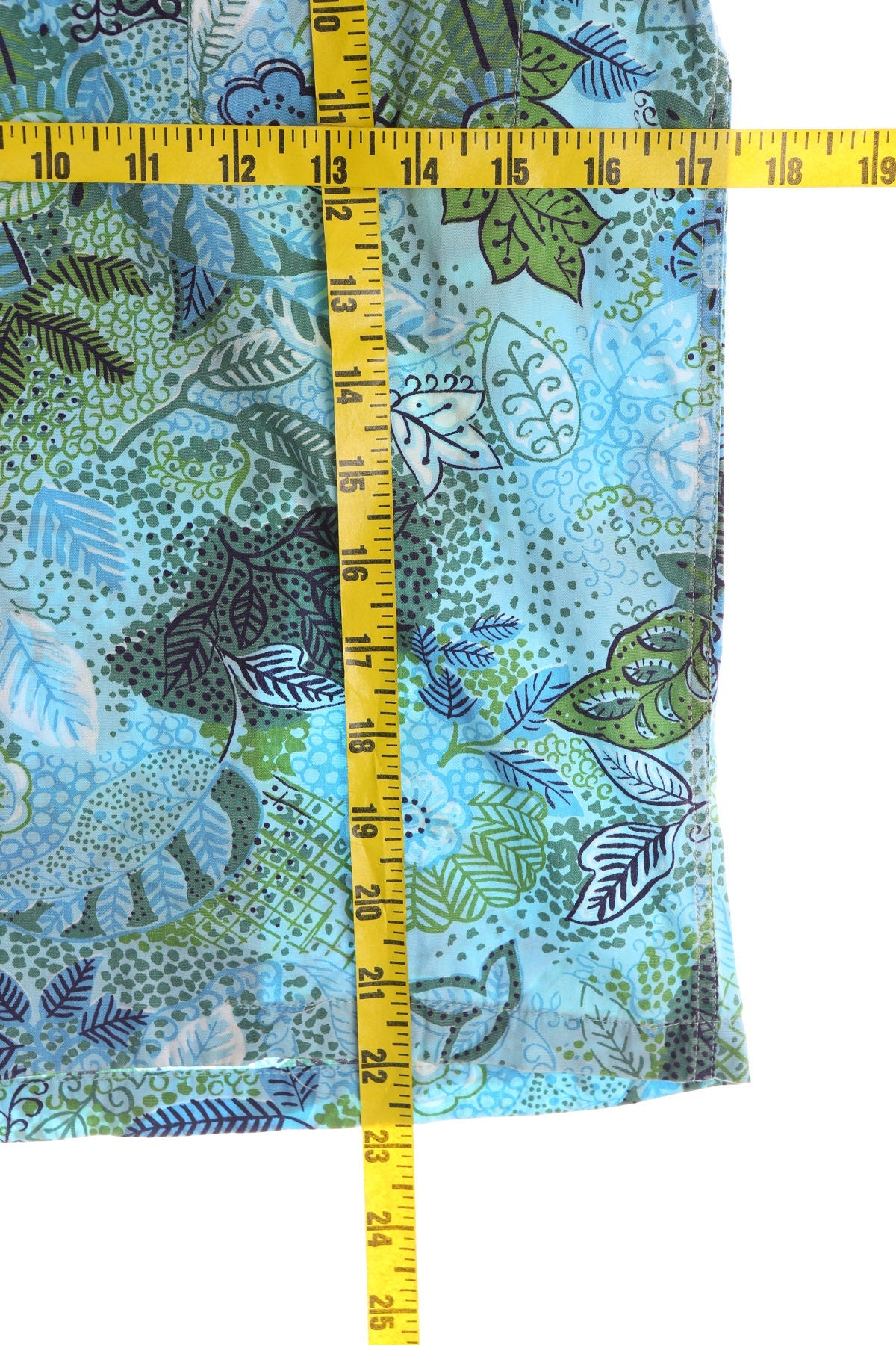 Men's Blue Hawaiian Shirt - Green and Blue Floral Print