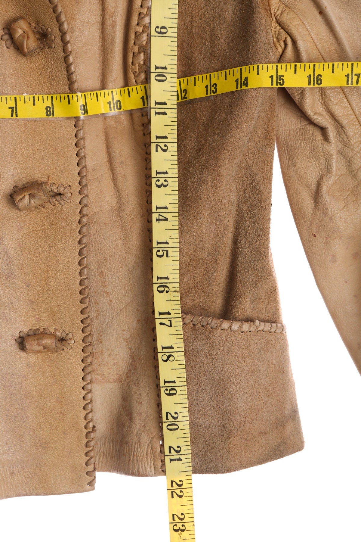 Vintage Women Leather Jacket - Era 60's - 70's - Hand Made - North Beach Style