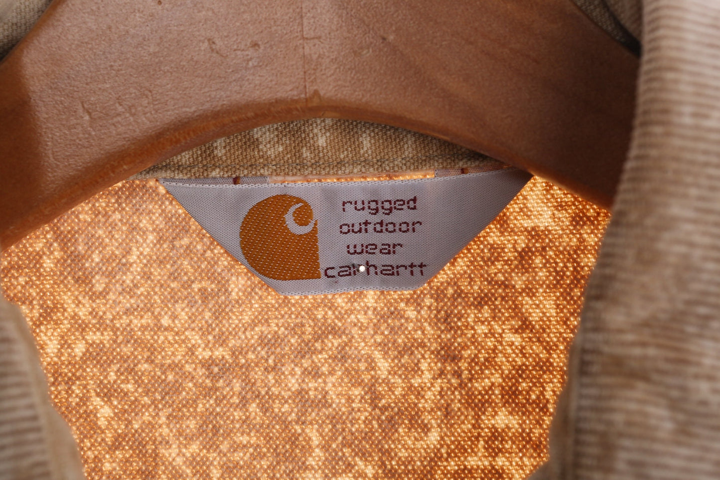 Vintage Carhartt Shirt - Beige - Stone Washed - Long Sleeve - Era 90's - Y2K