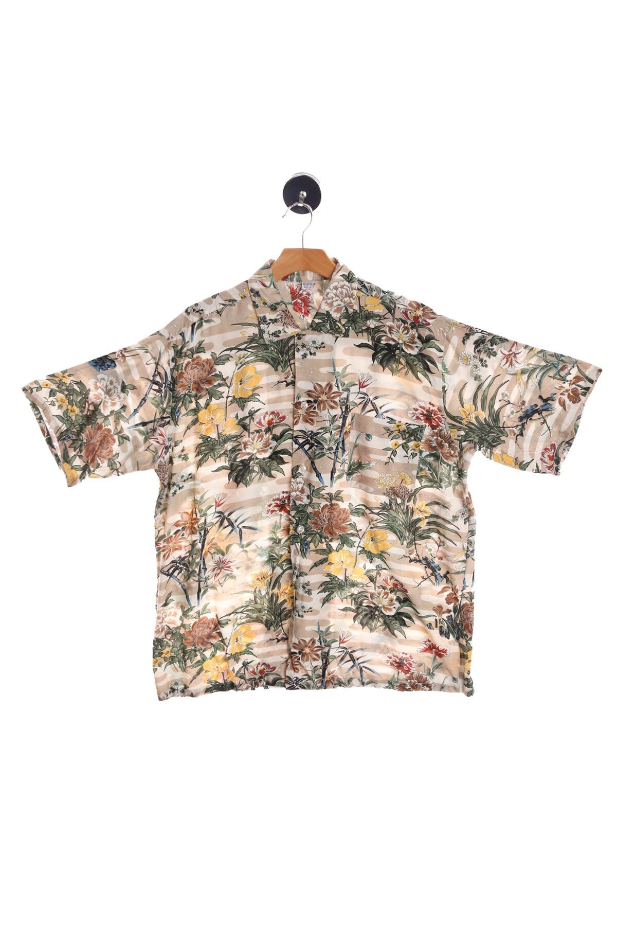 Vintage Floral Print Hawaiian Shirt - Made in Japan - Era ( 40's - 50's )