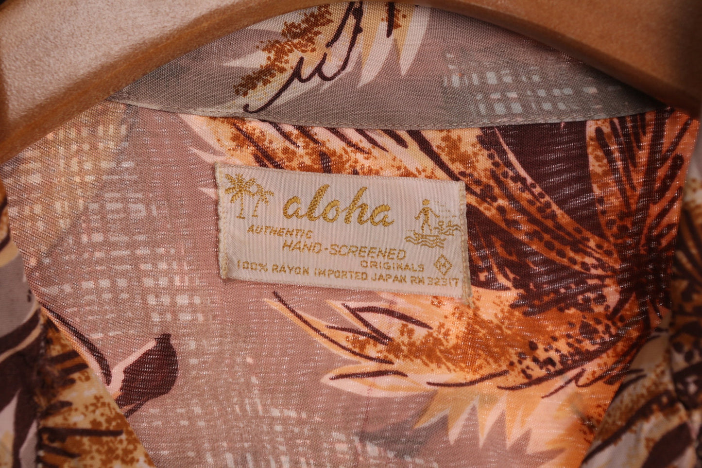 Palm Trees Print Brown Men Hawaiian Shirt - Hand-Screened