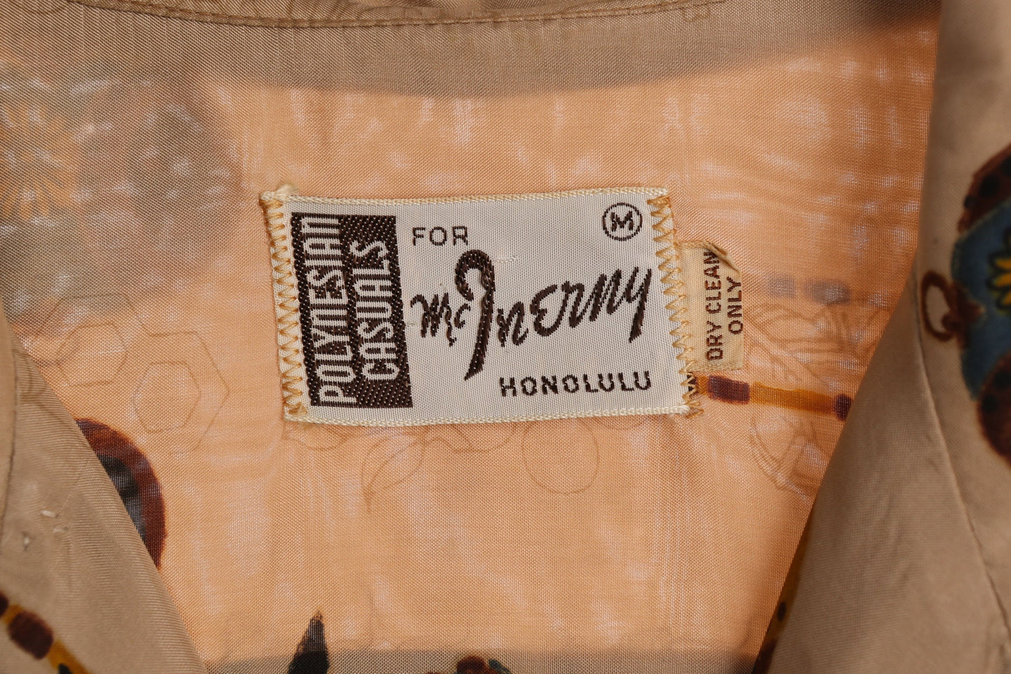 McHenry Beige Hawaiian Shirt - Honolulu - Drums Print