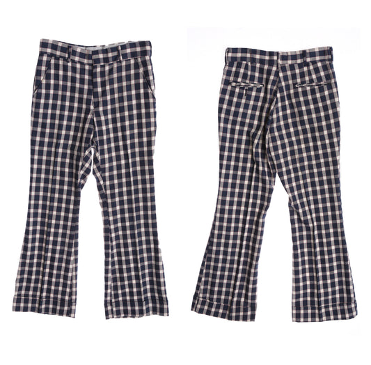 Vintage Levi's Panatela Blue Plaid Polyester Pants