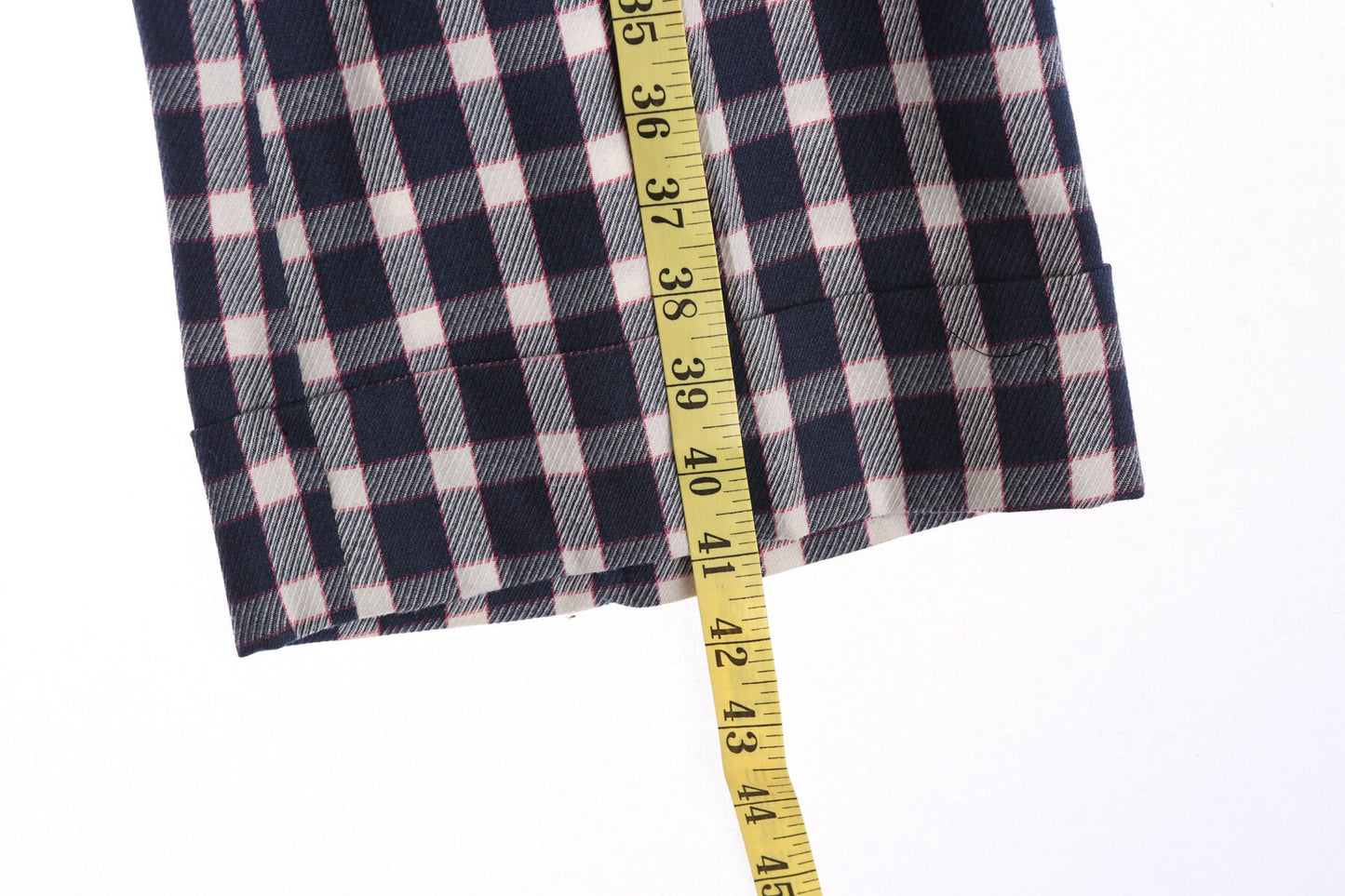 Vintage Levi's Panatela Blue Plaid Polyester Pants