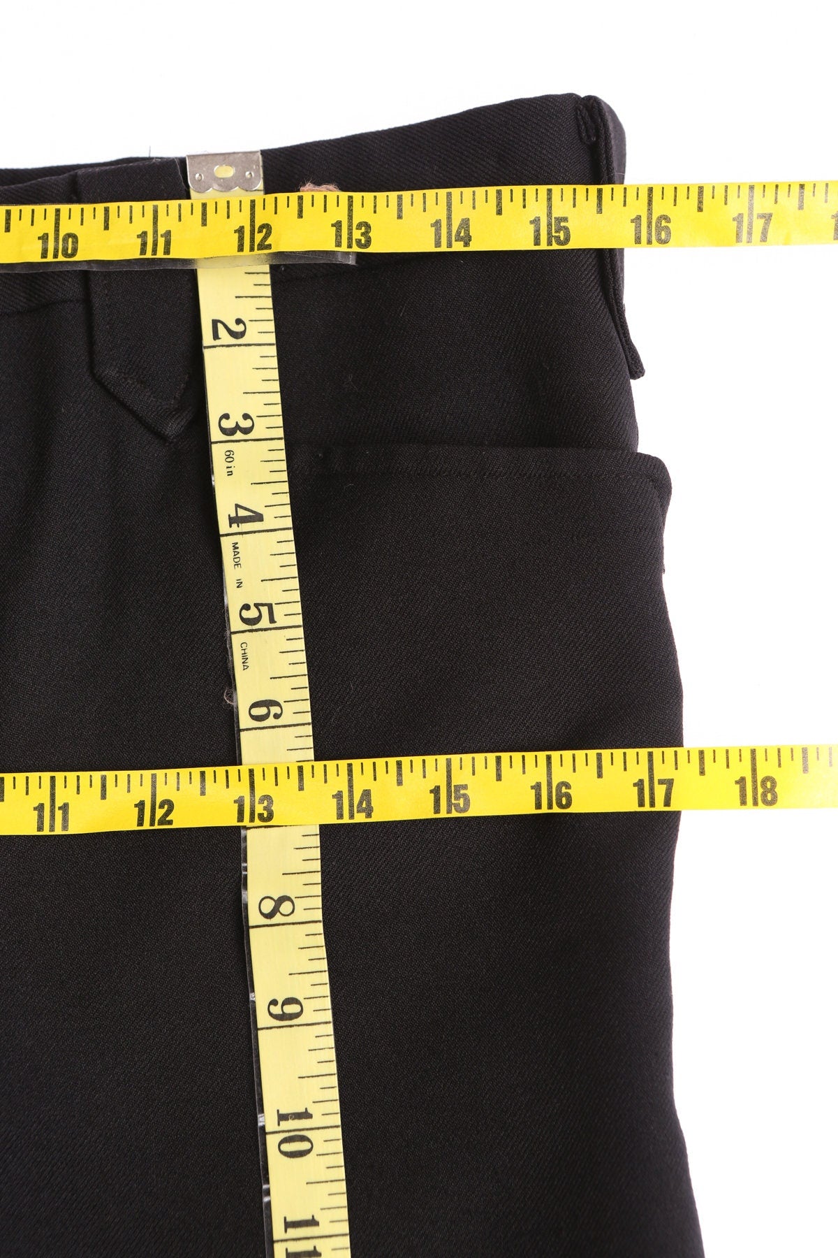 Vintage Black Men Polyester Western Pants - Era 60's - 70's