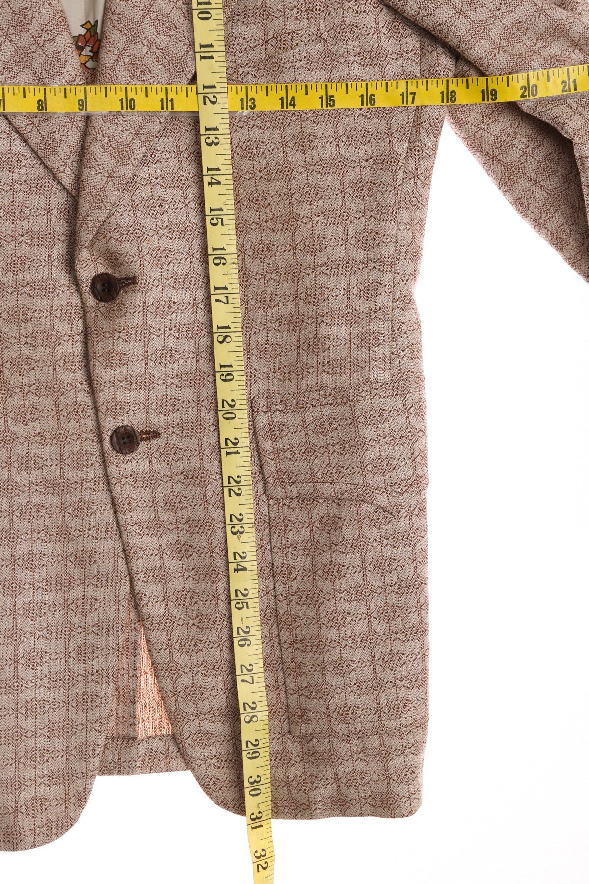 Vintage Beige Casual Blazer - Era 60's 70's