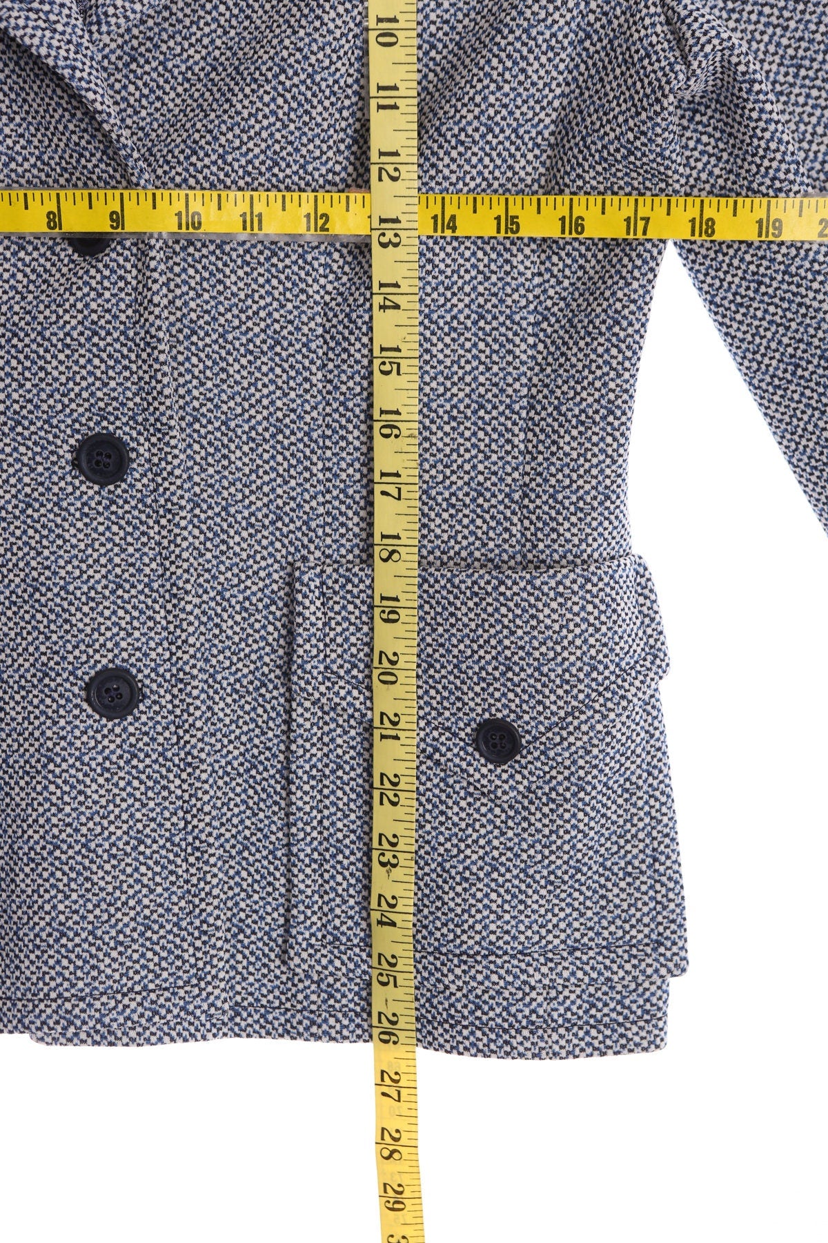 70's Women Blue Casual poly Blazer