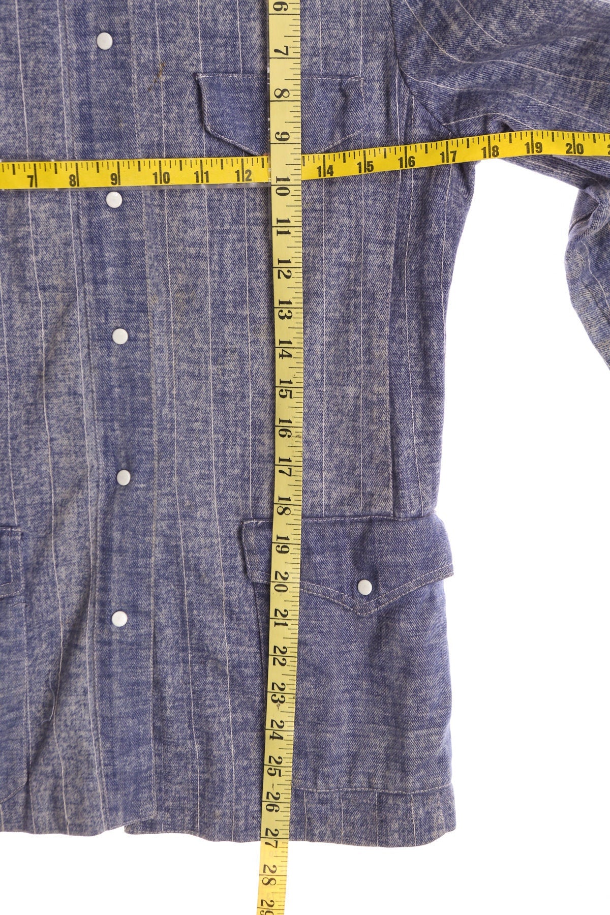 70's Women Elbow Patch Blue Casual Jacket