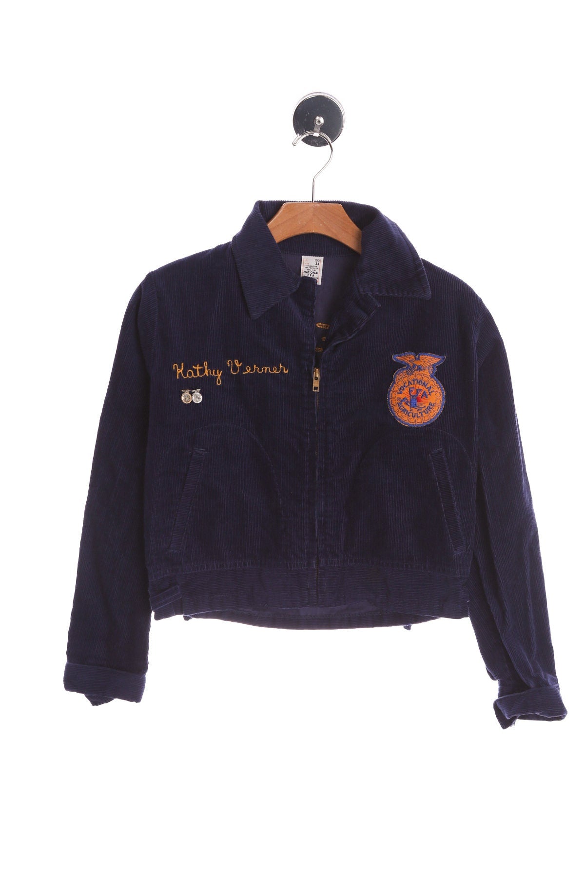 Vintage Blue Farmers Jacket - Texas City Fair Back Embroidery