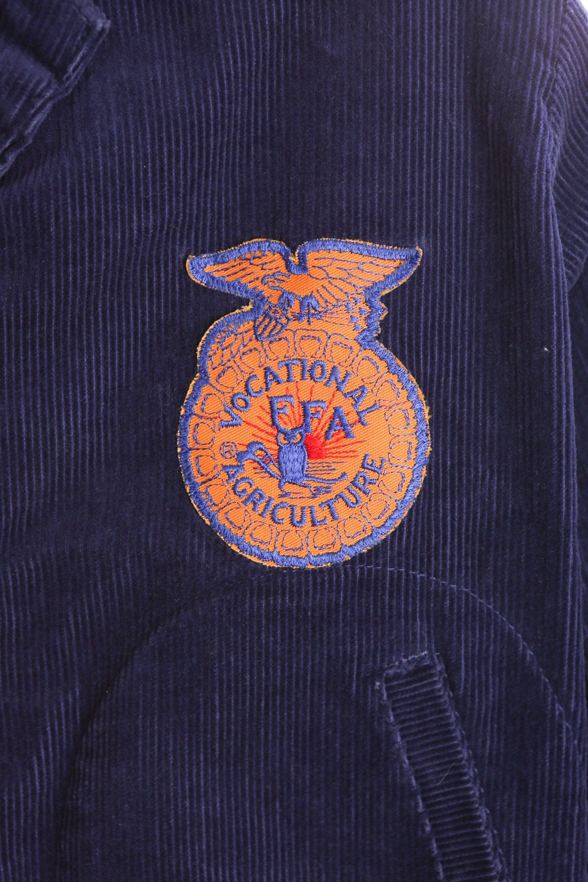 Vintage Blue Farmers Jacket - Texas City Fair Back Embroidery