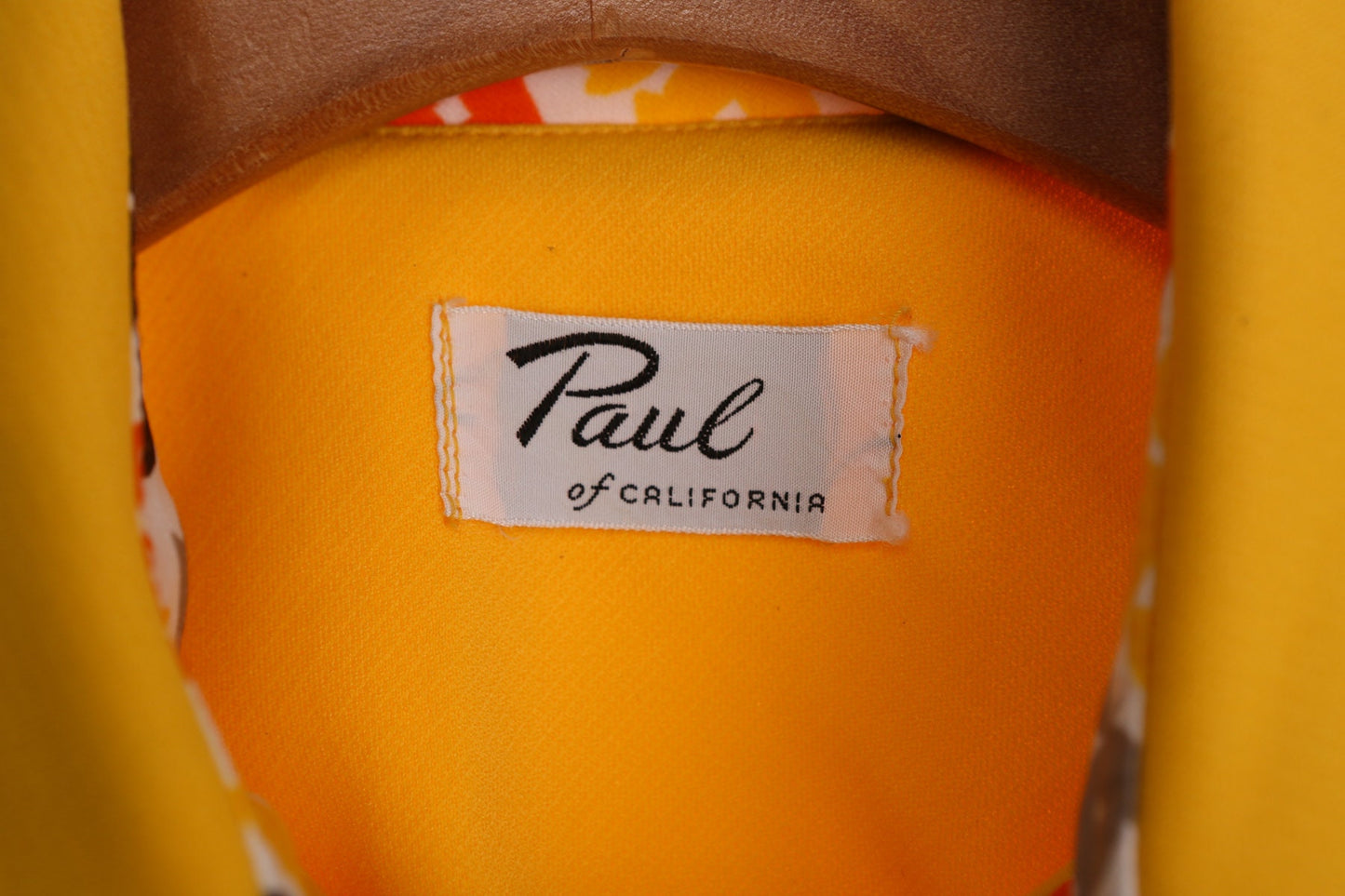 70's Women Yellow Button Up Top