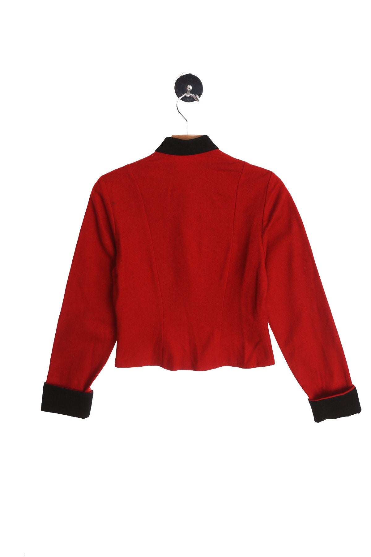 Vintage Marching Band Jacket - Red / Black - Steel Buttons