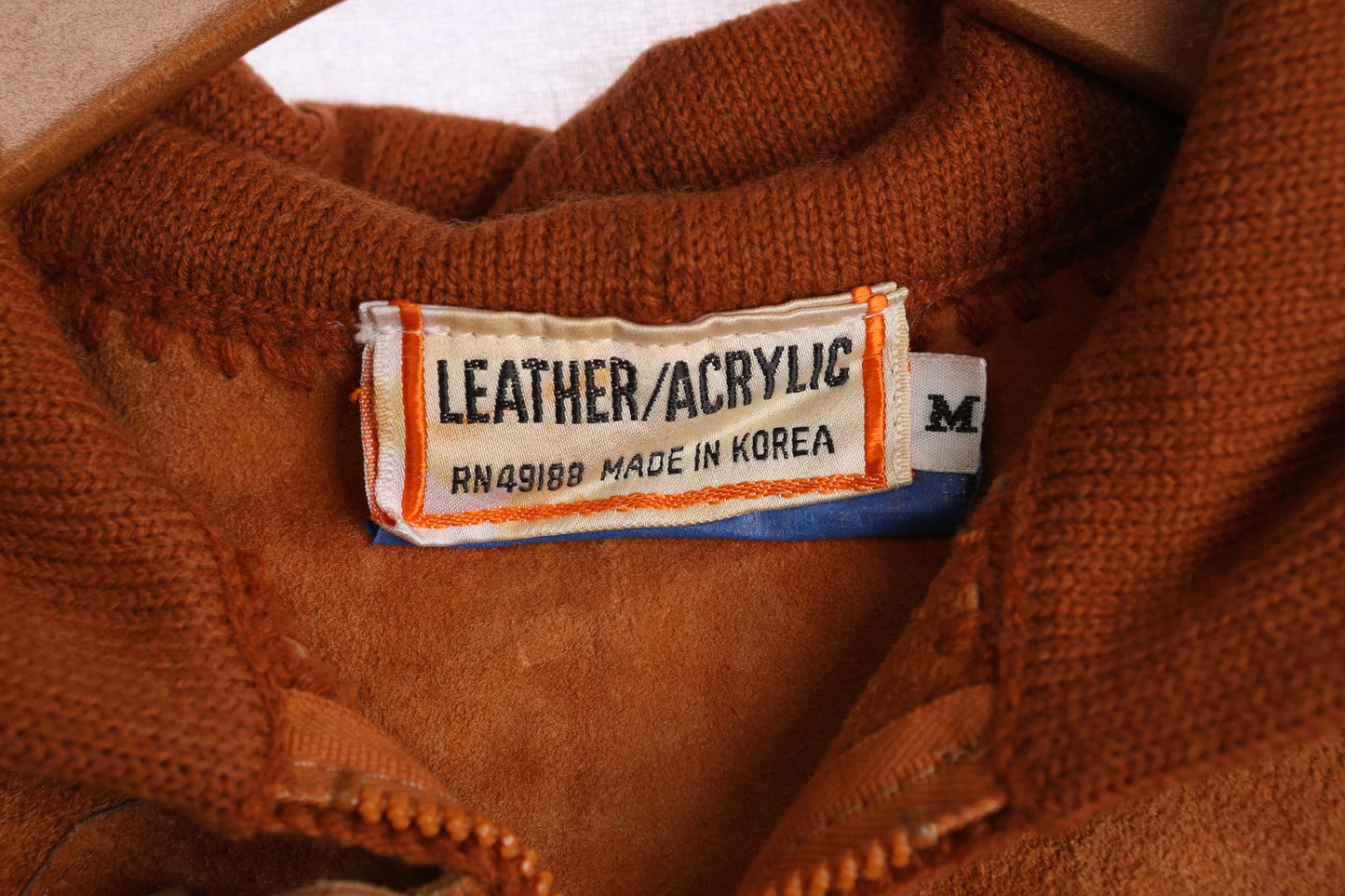 70's Women Brown Suede Patchwork Sweater Jacket