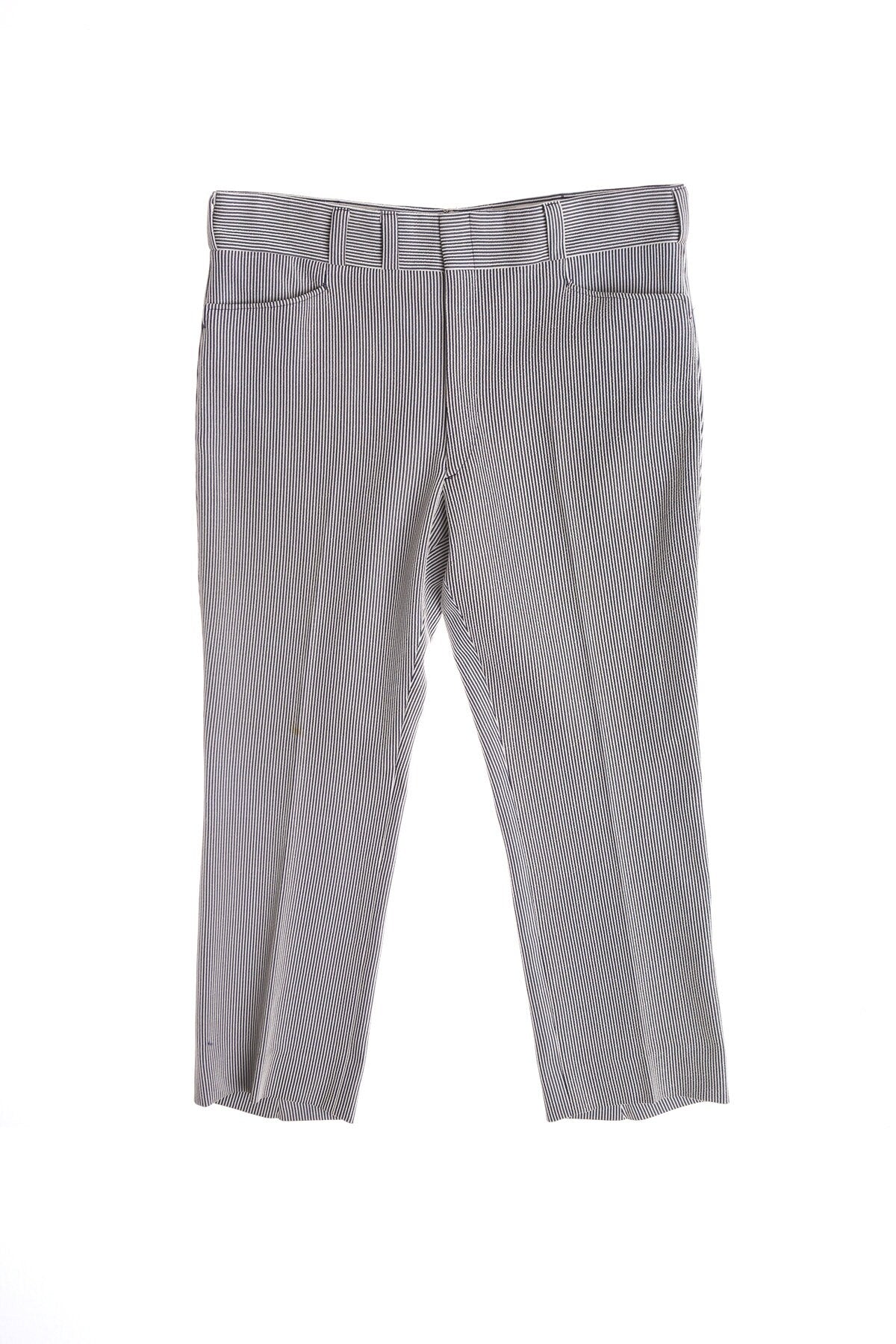 Vintage Men 70's Striped Polyester Suit