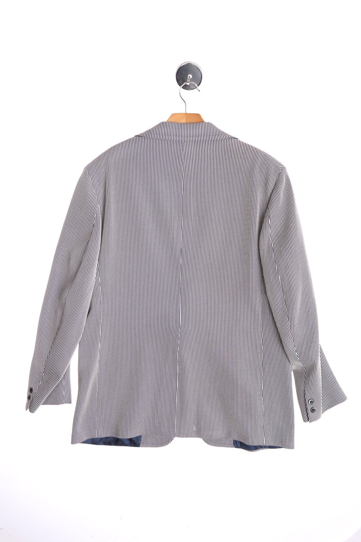 Vintage Men 70's Striped Polyester Suit