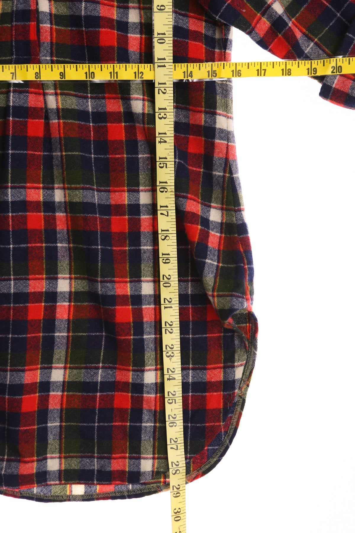 Vintage Women Plaid Flannel Blouse