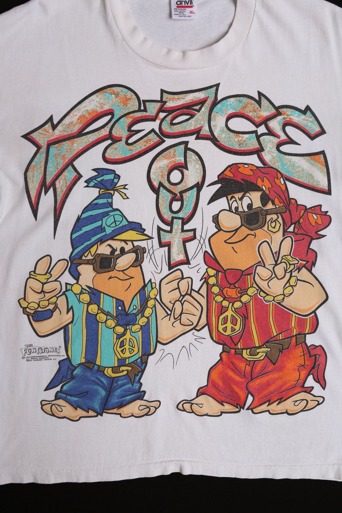 Peace Graphic T-shirt - The Flintstones - Cartoon