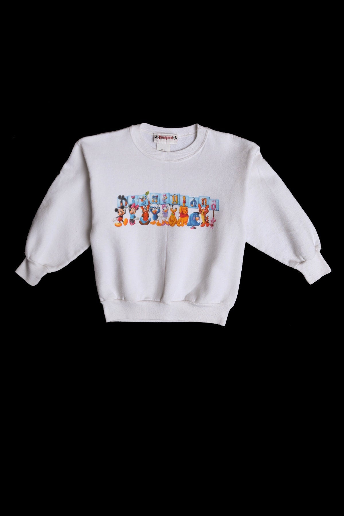 Disneyland Characters White Graphic Sweatshirt