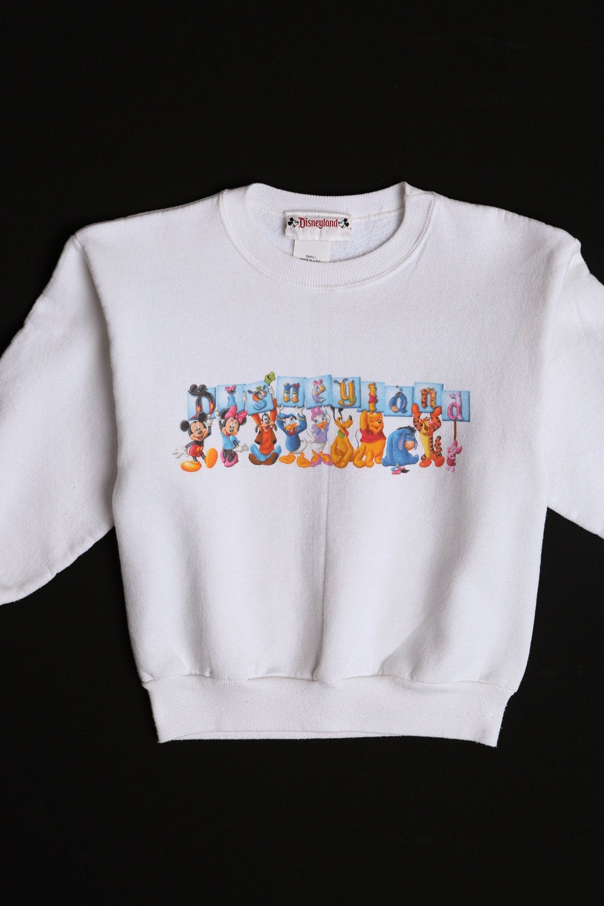Disneyland Characters White Graphic Sweatshirt