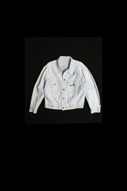 Vintage Lee Blue Embroidered Jacket