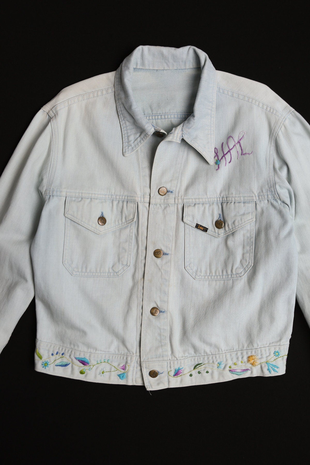 Vintage Lee Blue Embroidered Jacket
