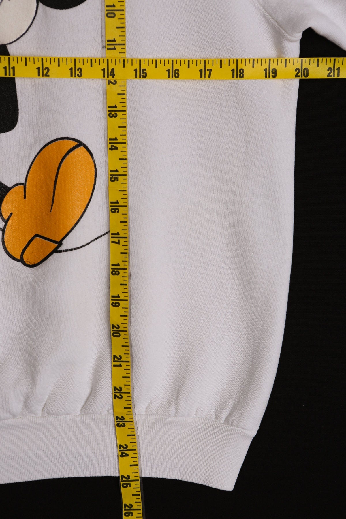 Vintage White Sweatshirt - Mickey Mouse Print
