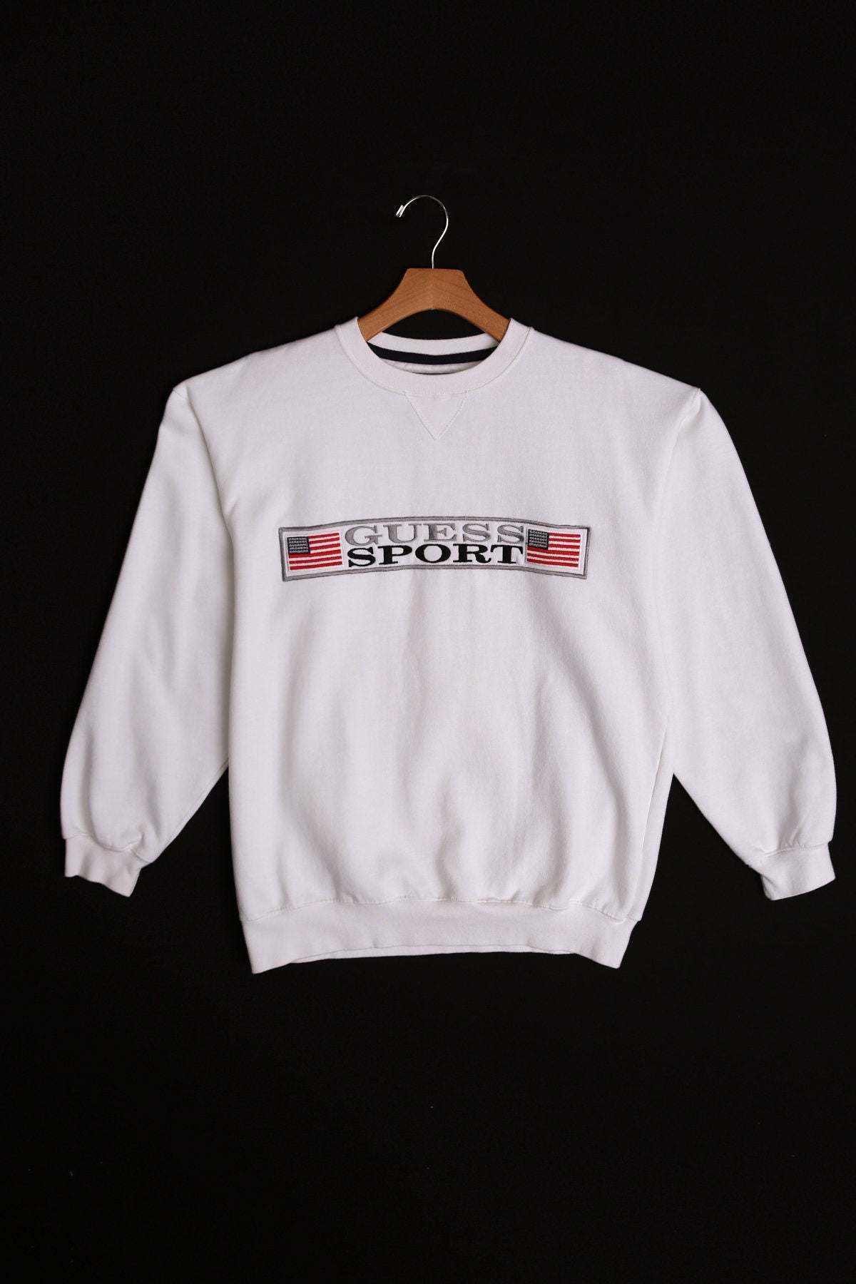 Guess Sport Embroidered White Sweatshirt - 90's - Y2K