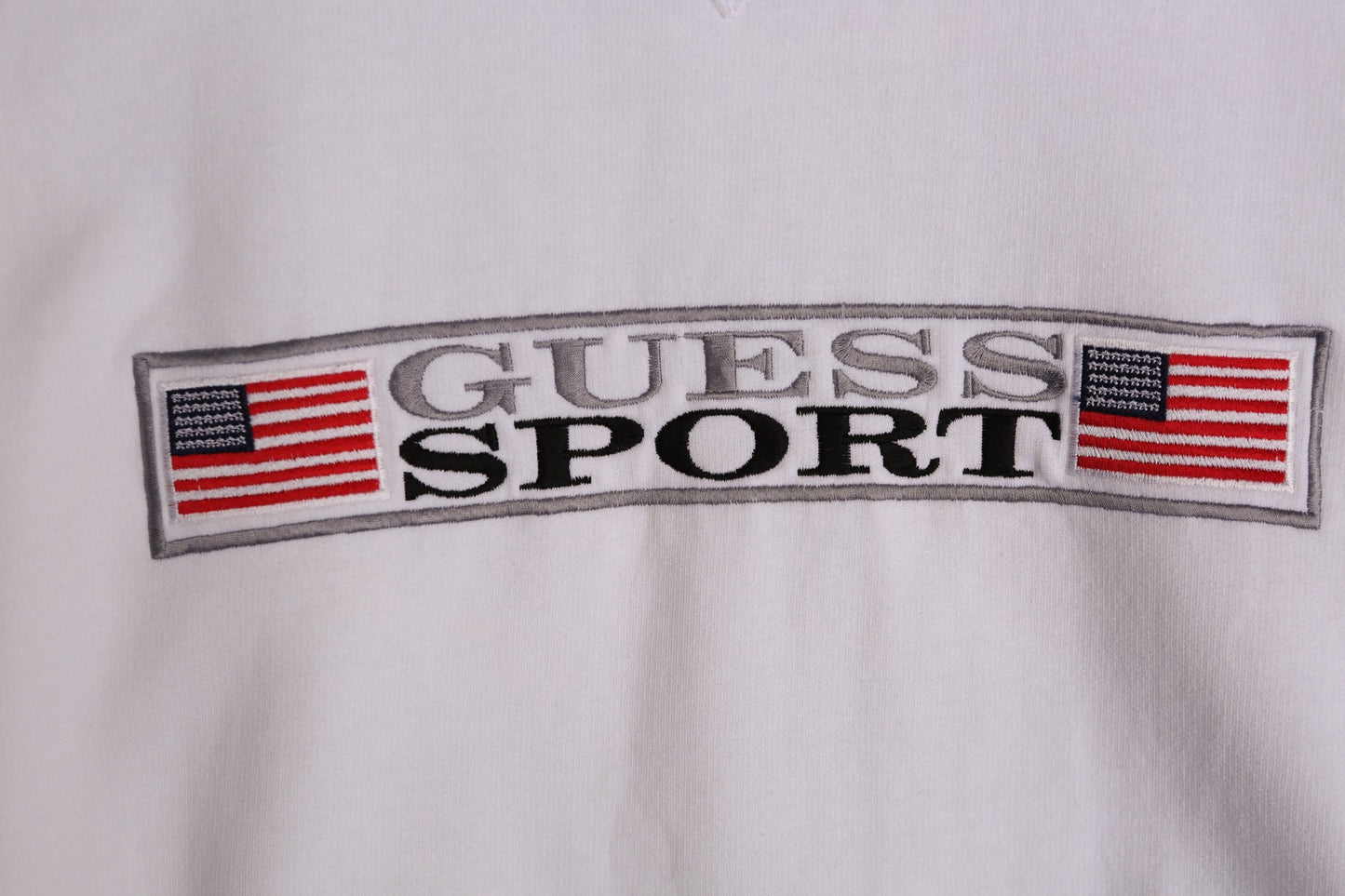 Guess Sport Embroidered White Sweatshirt - 90's - Y2K