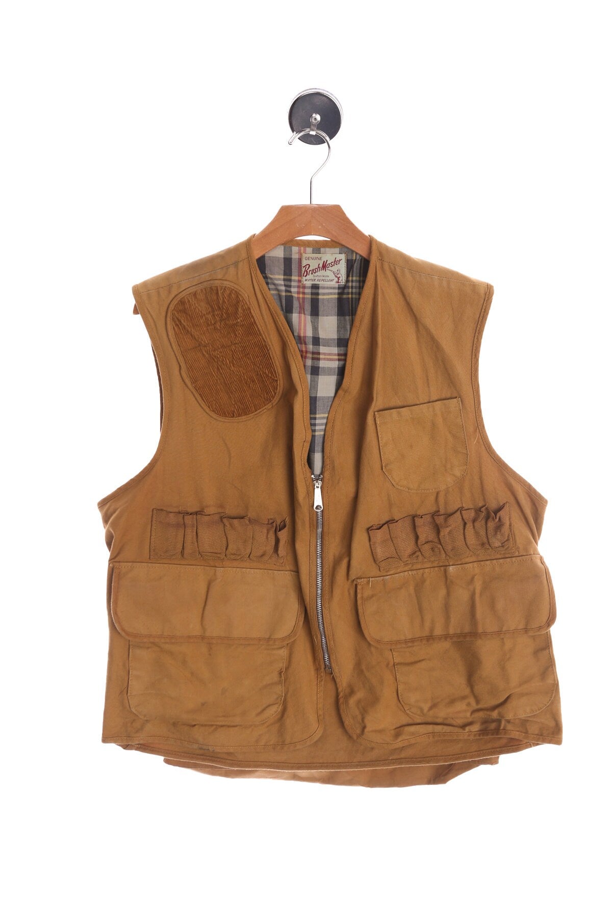 Vintage Hunting Vest - Canvas - Costume Made by Brush Master - Era 40's - 50's