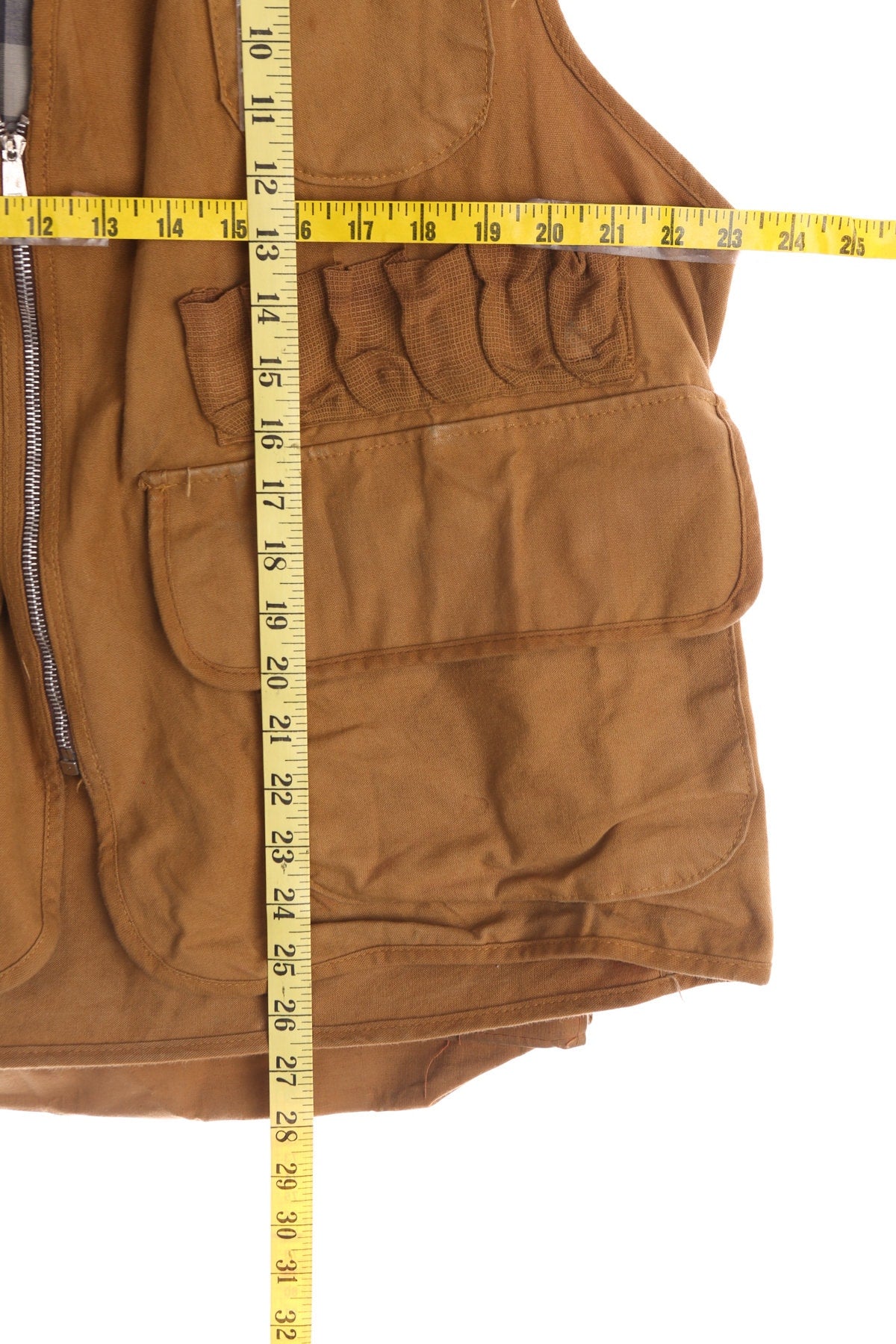 Vintage Hunting Vest - Canvas - Costume Made by Brush Master - Era 40's - 50's