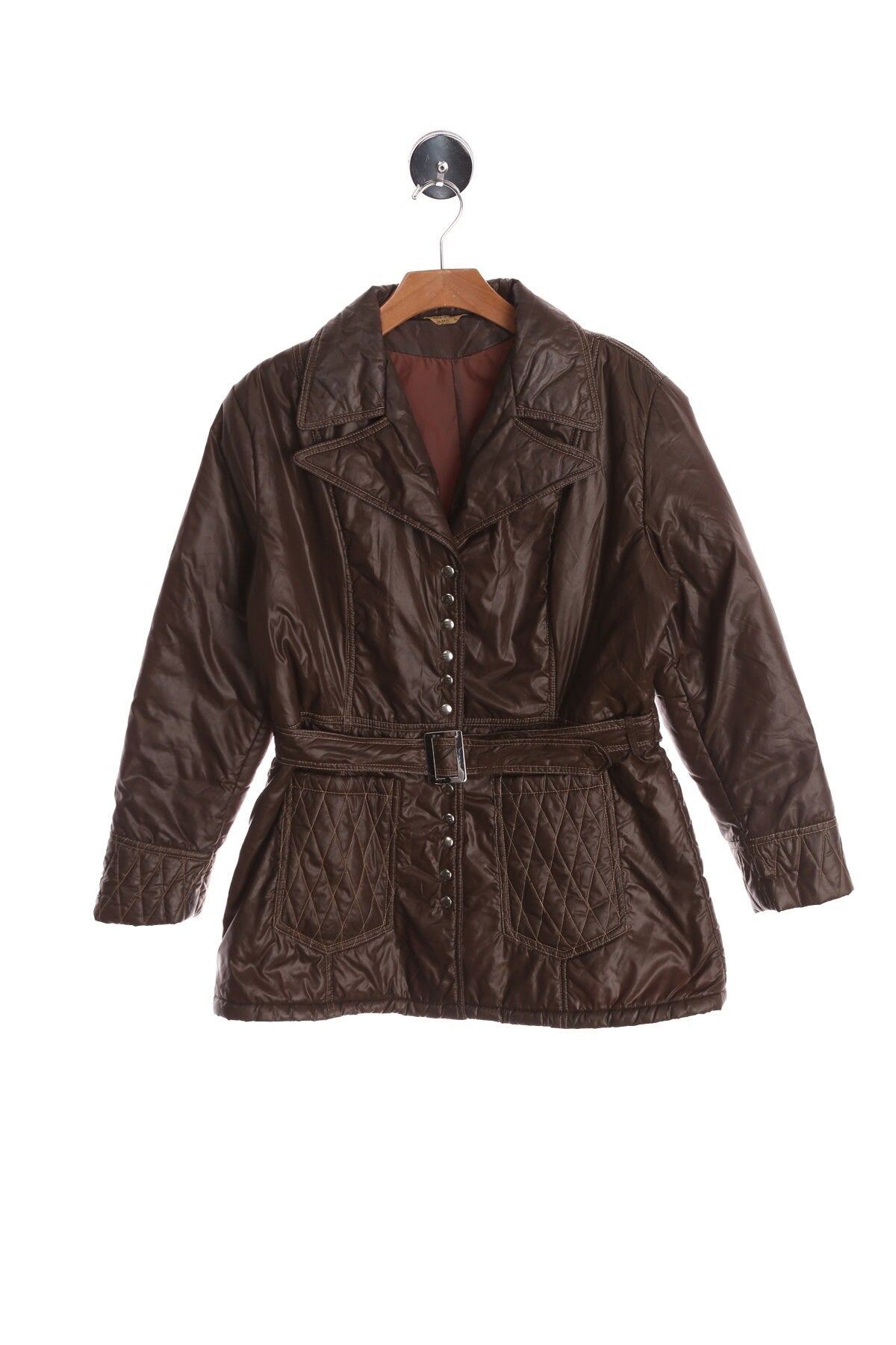 70's Women Brown Windbreaker Jacket