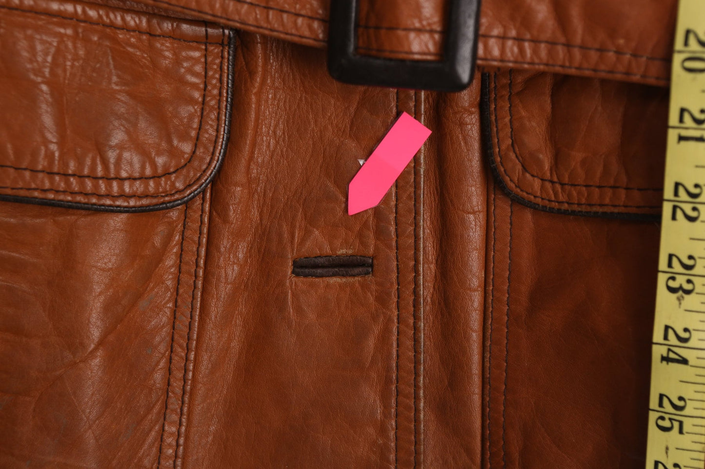 Vintage 1970's Women Leather Trench Coat