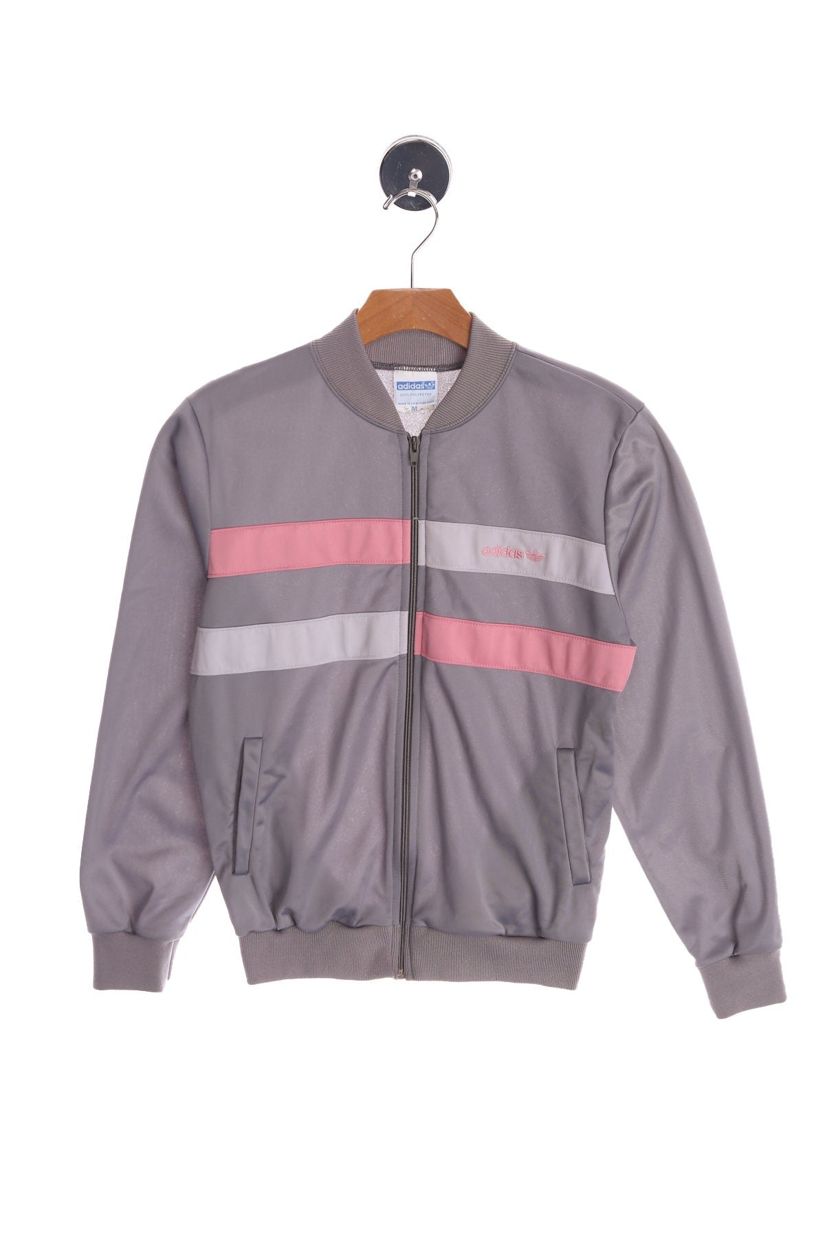 Vintage Adidas Gray Jogging Top Jacket