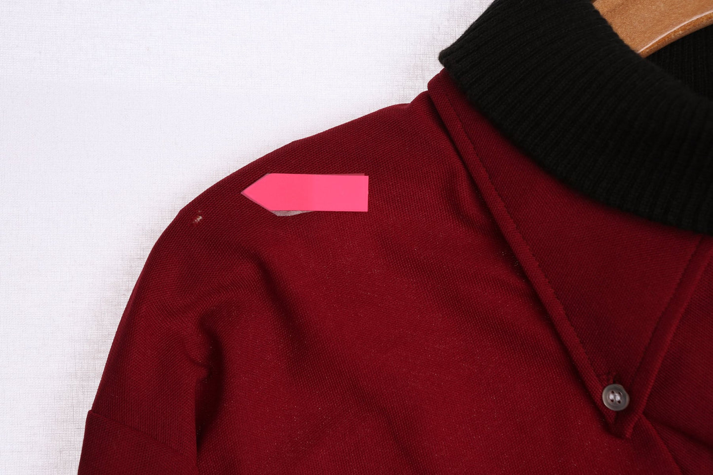 70's Men Red Poly Turtleneck Shirt