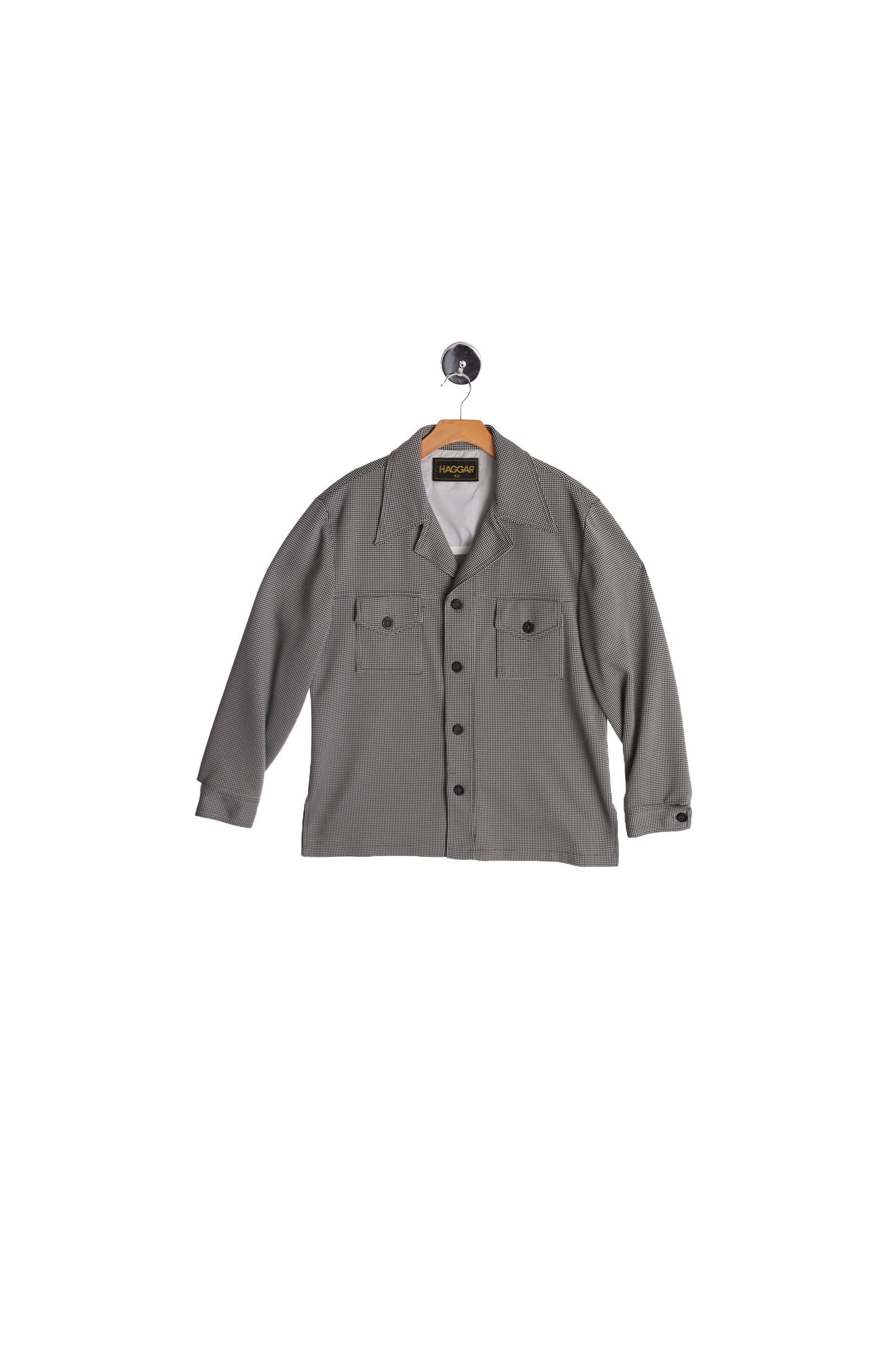 Vintage Men Gray 70's Plaid Jacket by Haggar