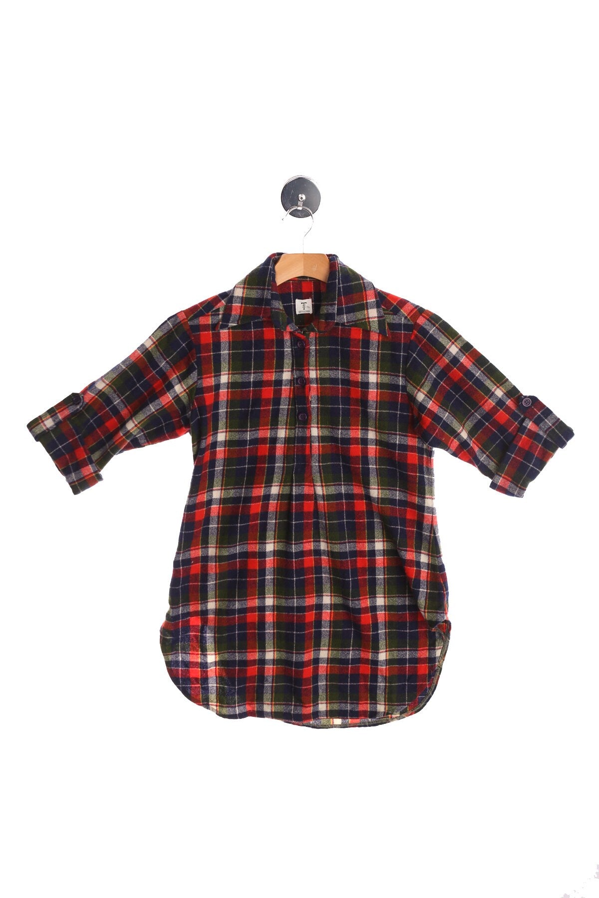 Vintage Women Plaid Flannel Blouse