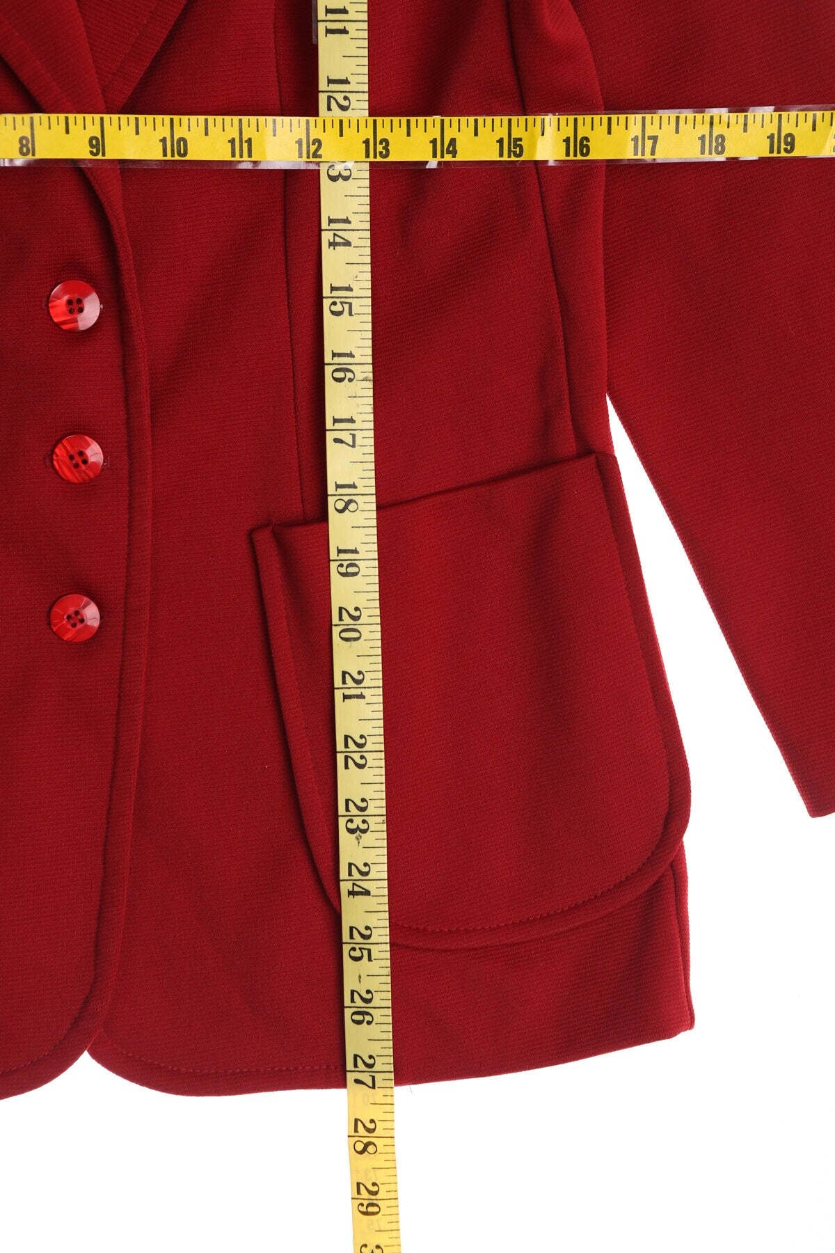 70's Red Polyester Blazer