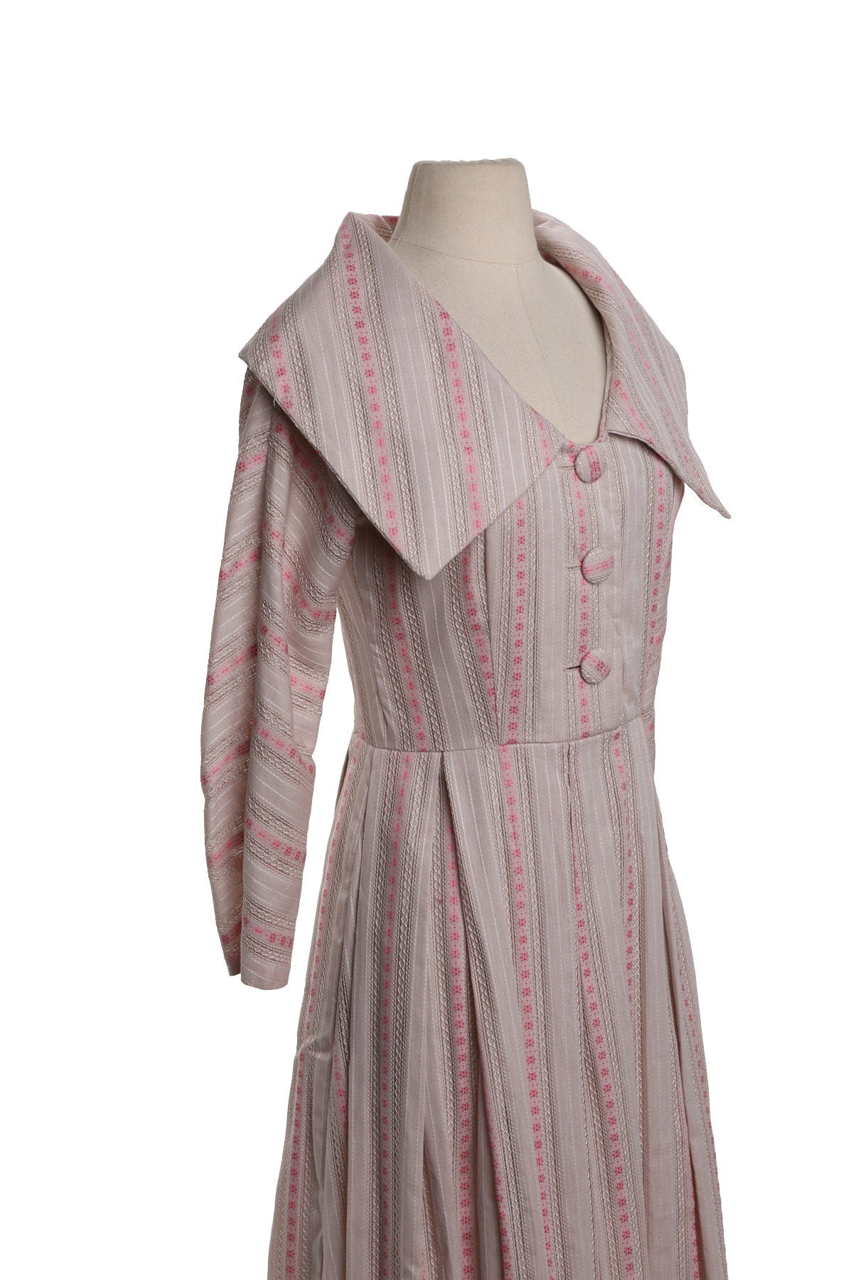 Vintage Casual Dress - Striped - Era 40's - 60's