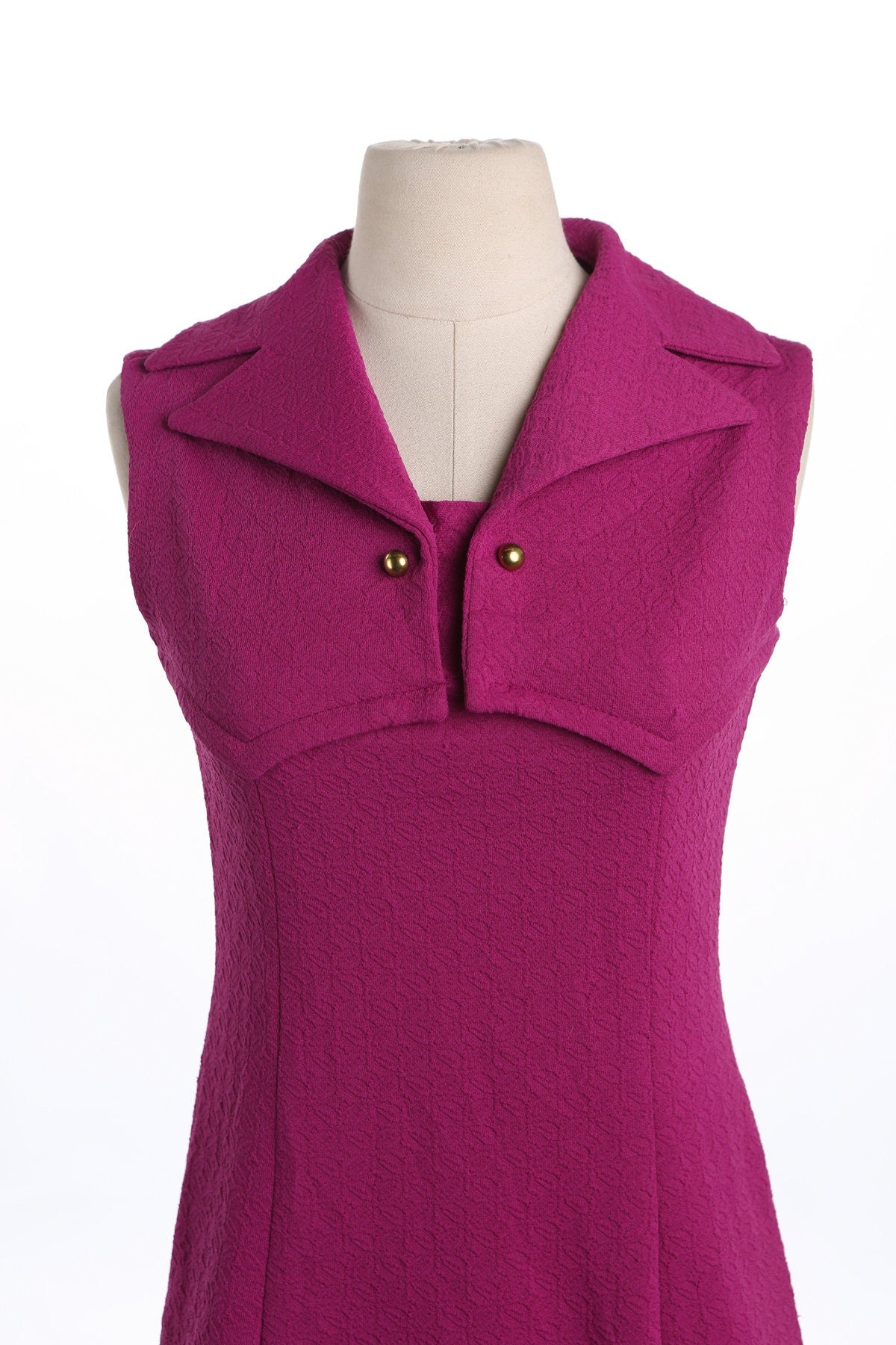 70's Pink Poly Mod Dress