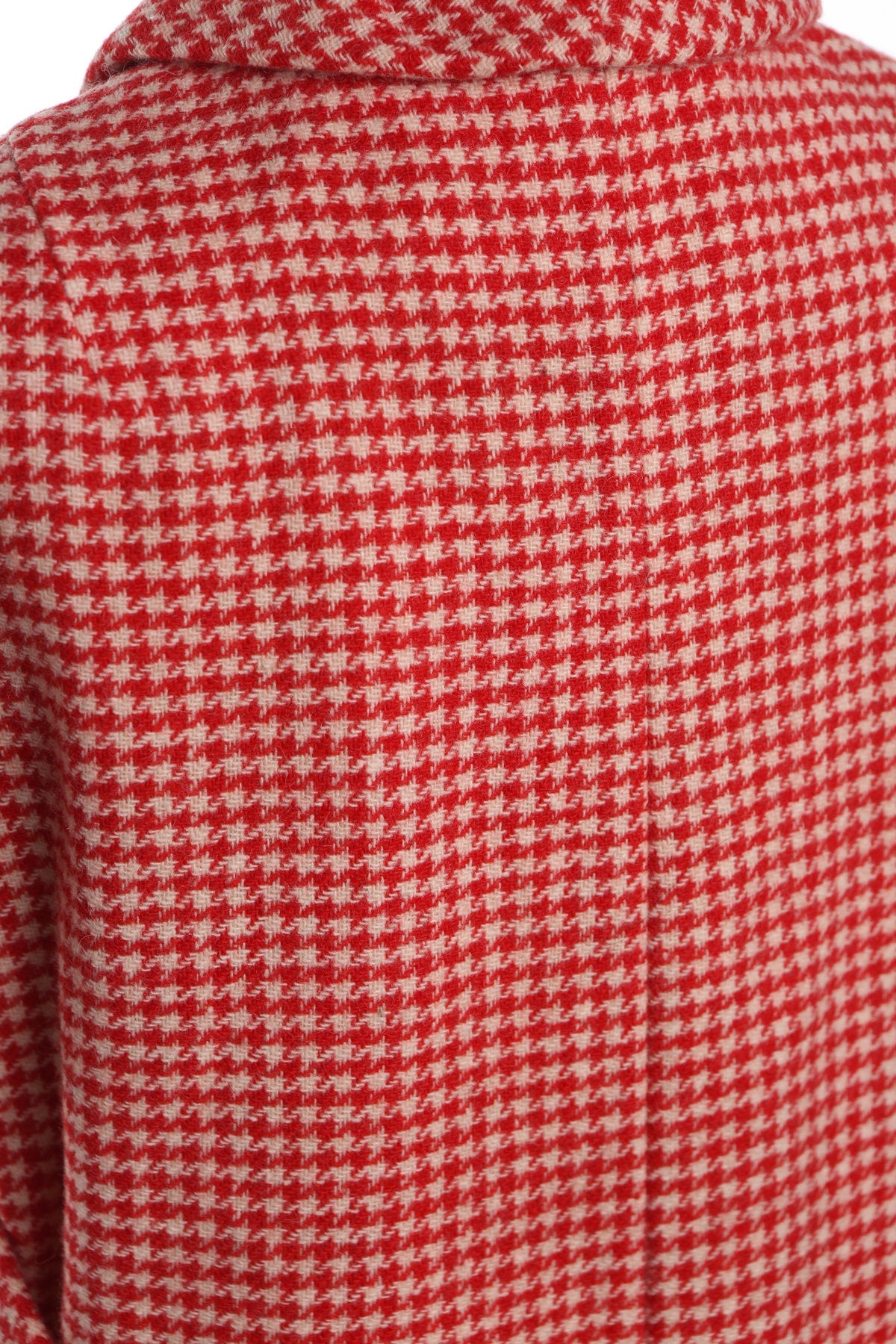 60's Women Red Plaid Mod Dress