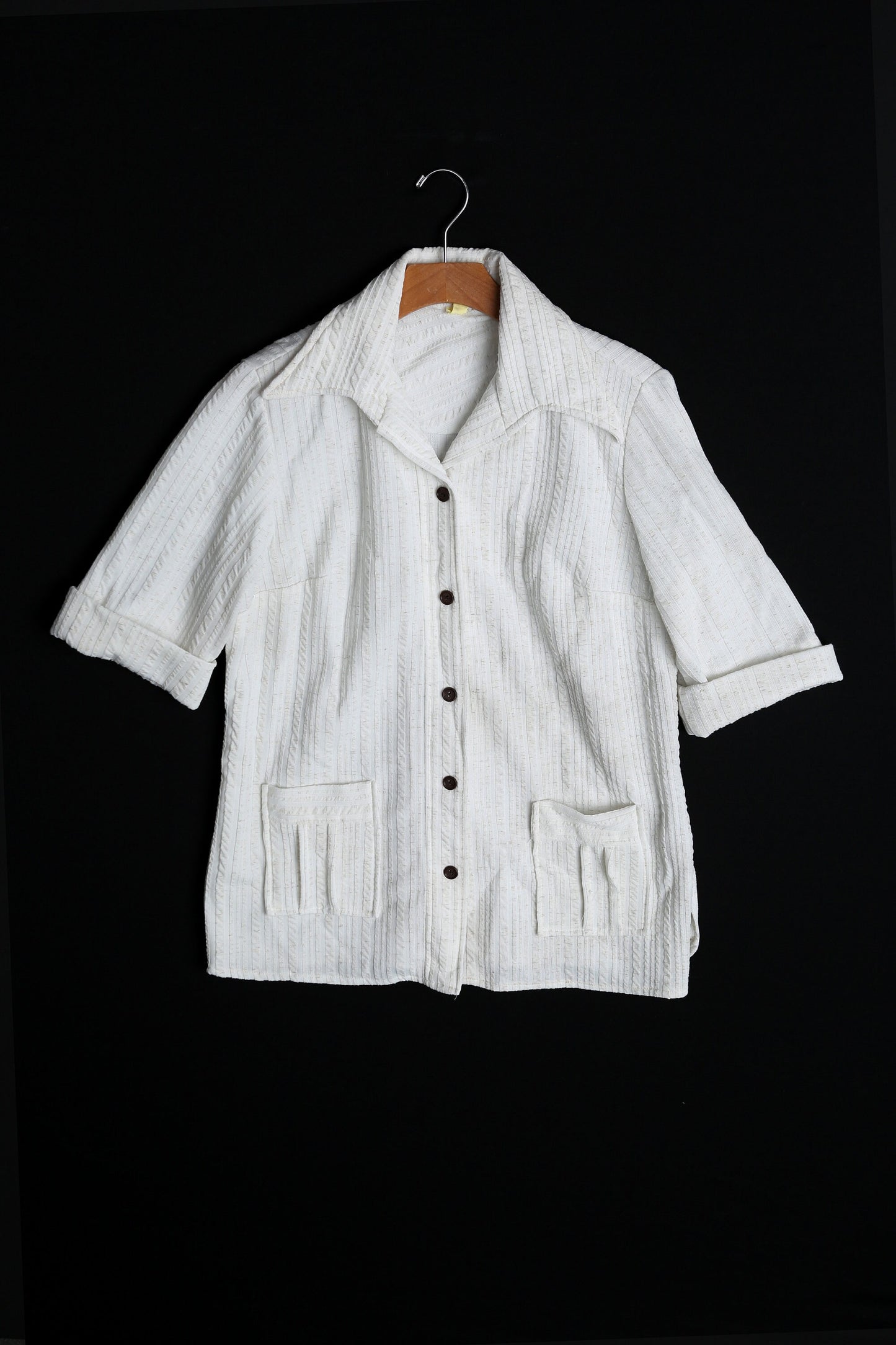 70's White Poly Suit - Women Casual Wear - Vintage